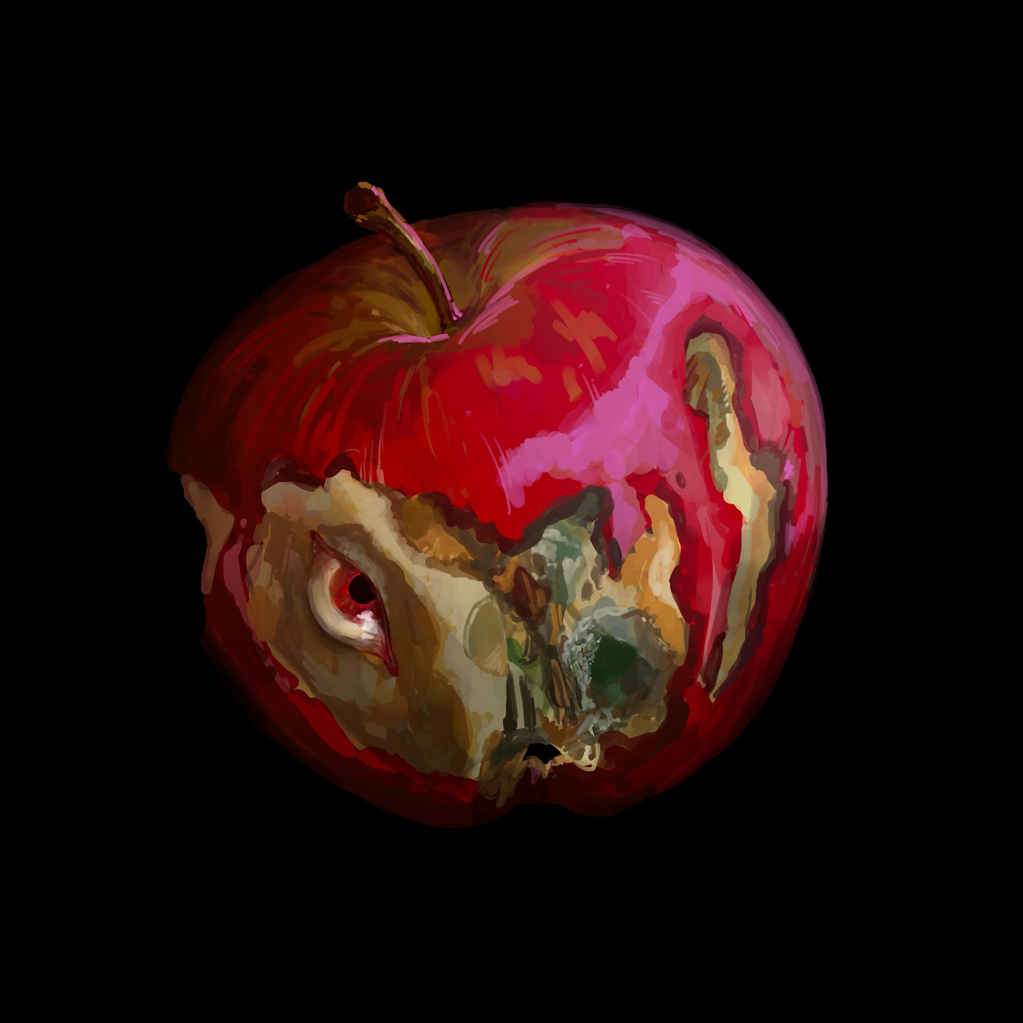 Rotten apple with an eye OC