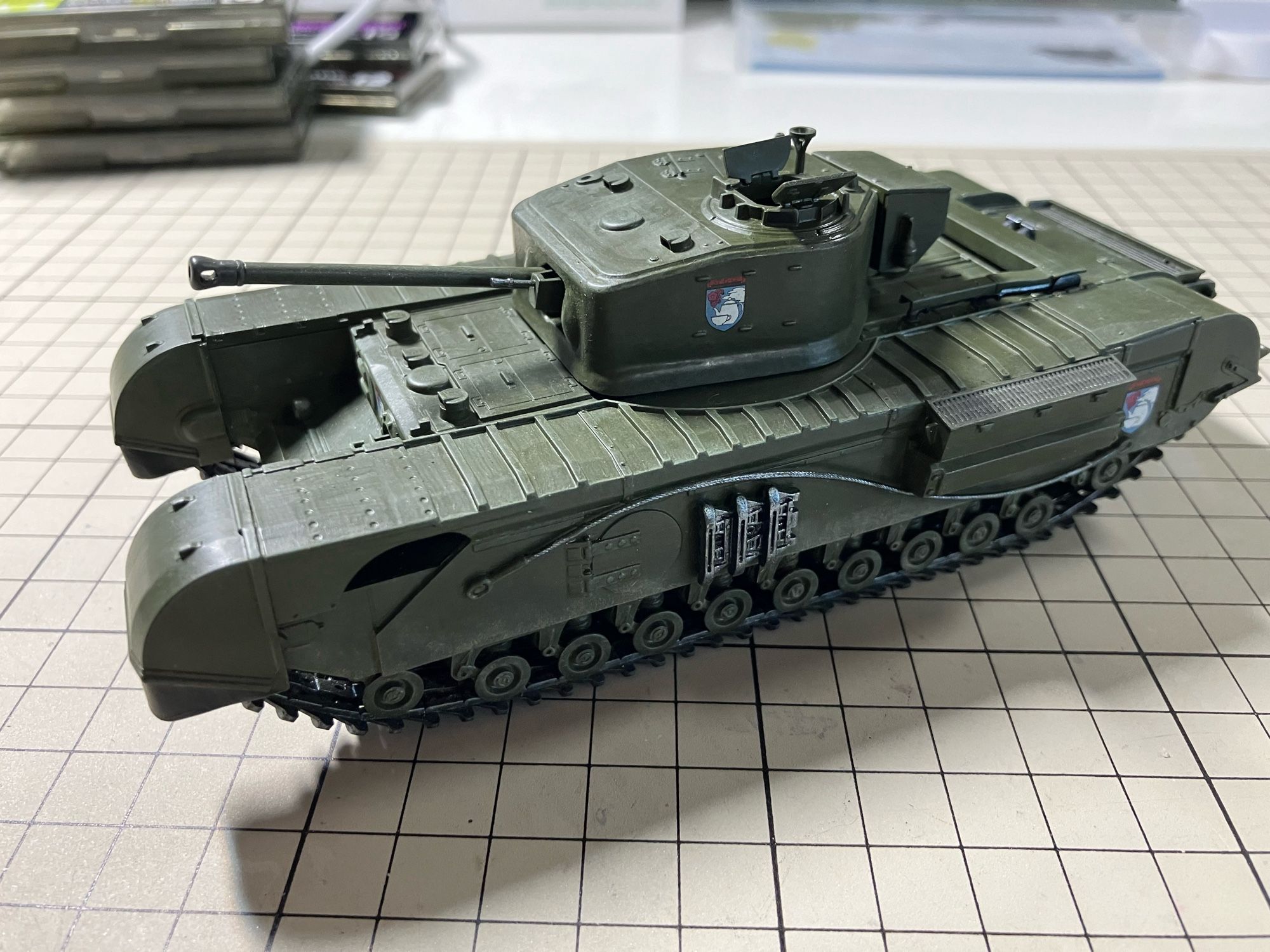 タミヤ　1/48 MMNo.94 イギリス戦車チャーチルMk.Ⅶクロコダイル使用
ガールズアンドパンツァー　聖グロリアーナ女学院仕様チャーチルMk.Ⅶ