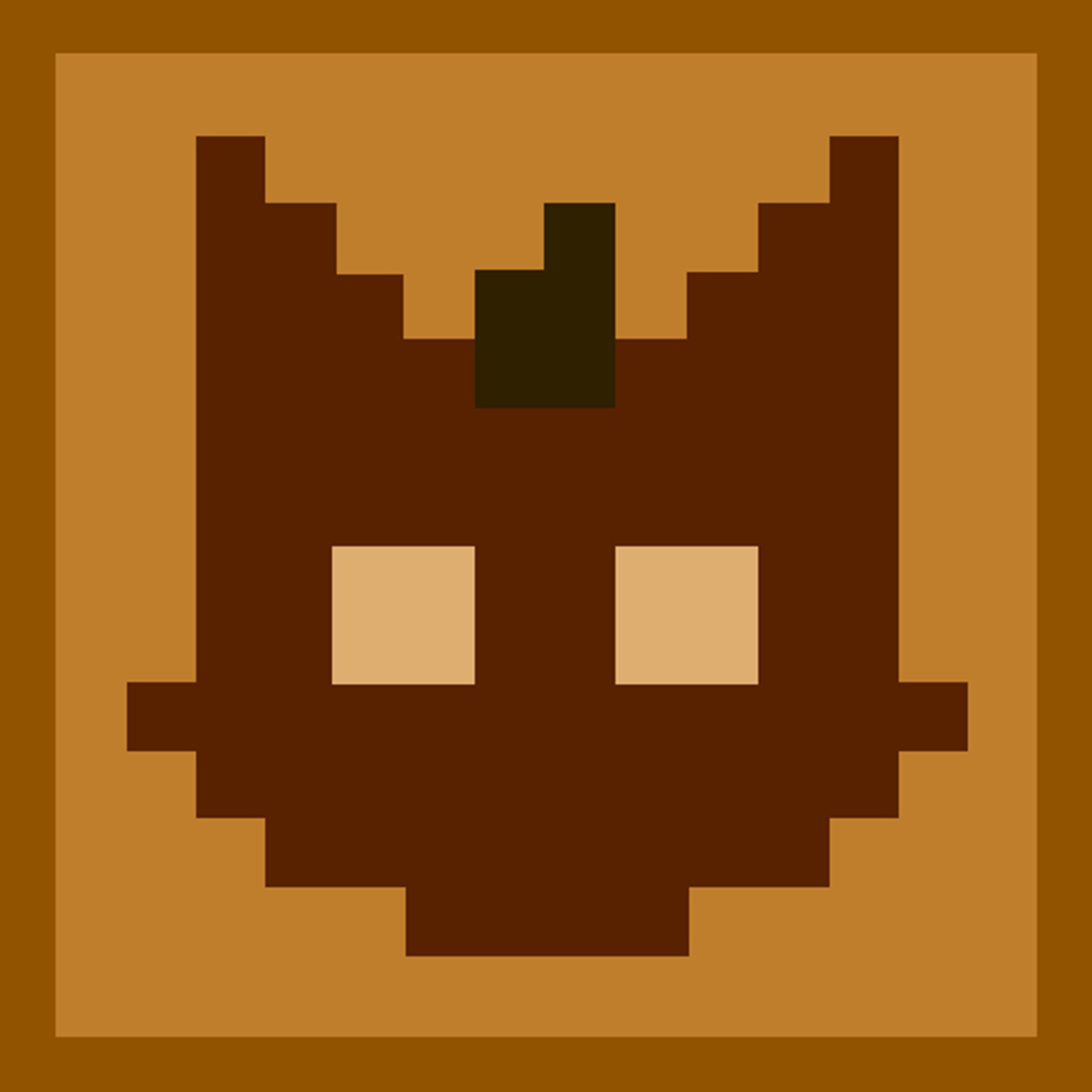 My PFP modified to use an orange color pallete, and making WolfPlay013 look like a pumpkin.