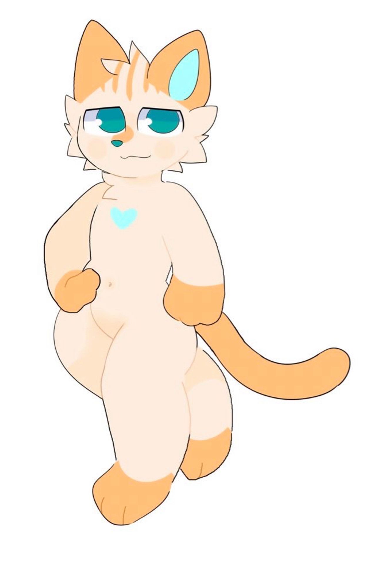 Reference full body art for jamopopper. He is a Flame point siamese, he/him pronouns, and 5'11" (180cm) tall.