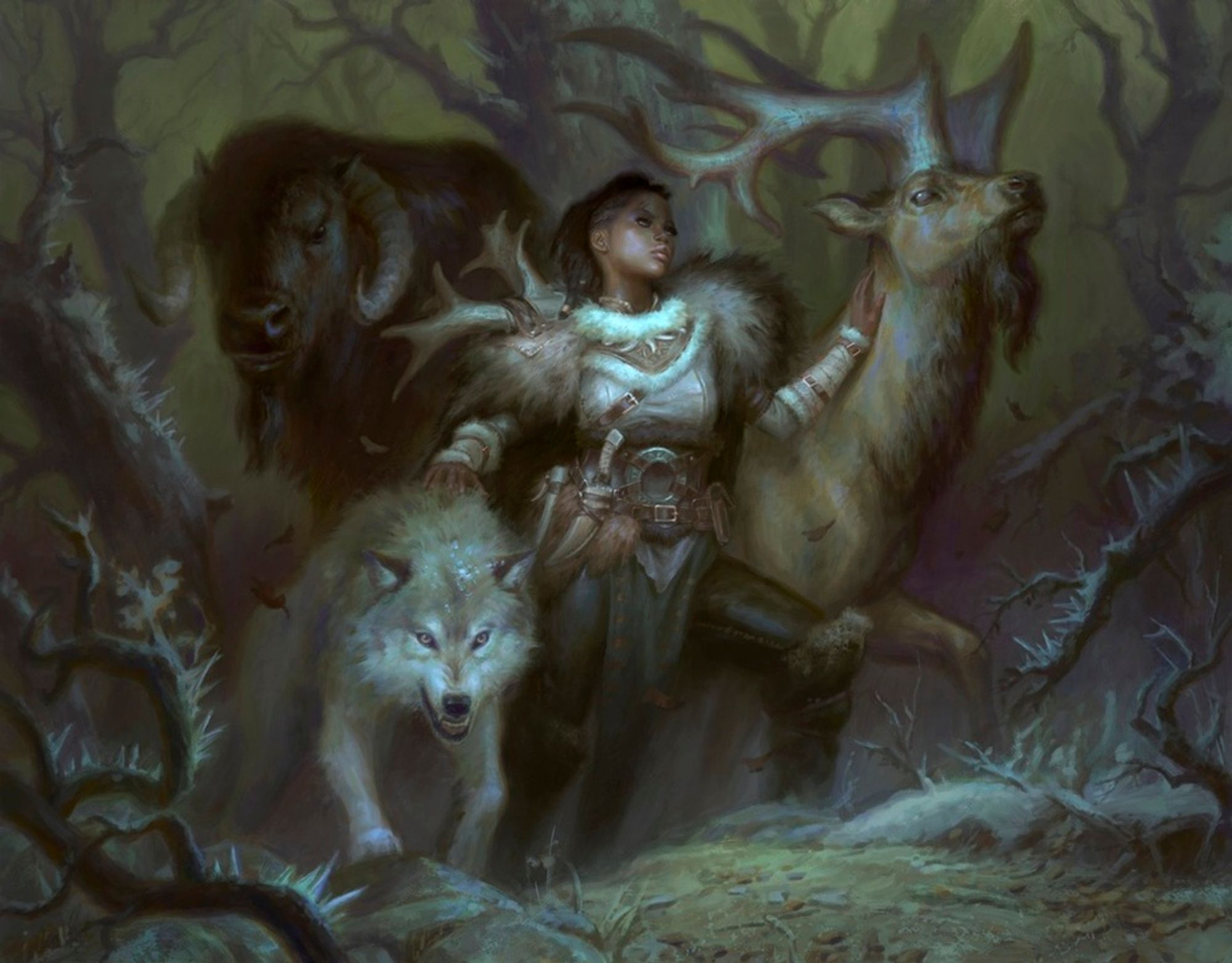 Somberwald Beastmaster, by Marta Nael, © Wizards of the Coast LLC