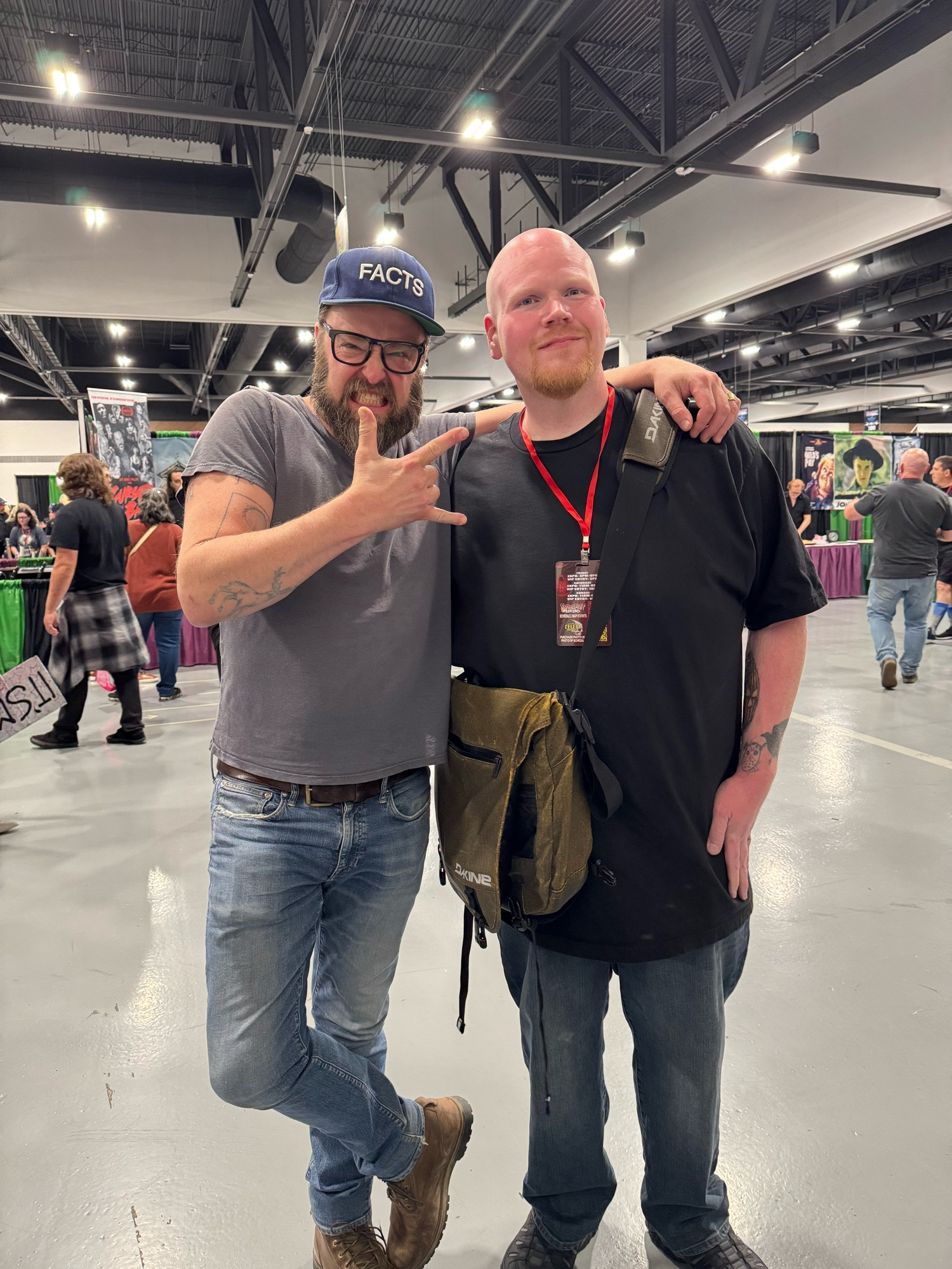 Photo I took with actor Joshua Leonard at Scarefest.