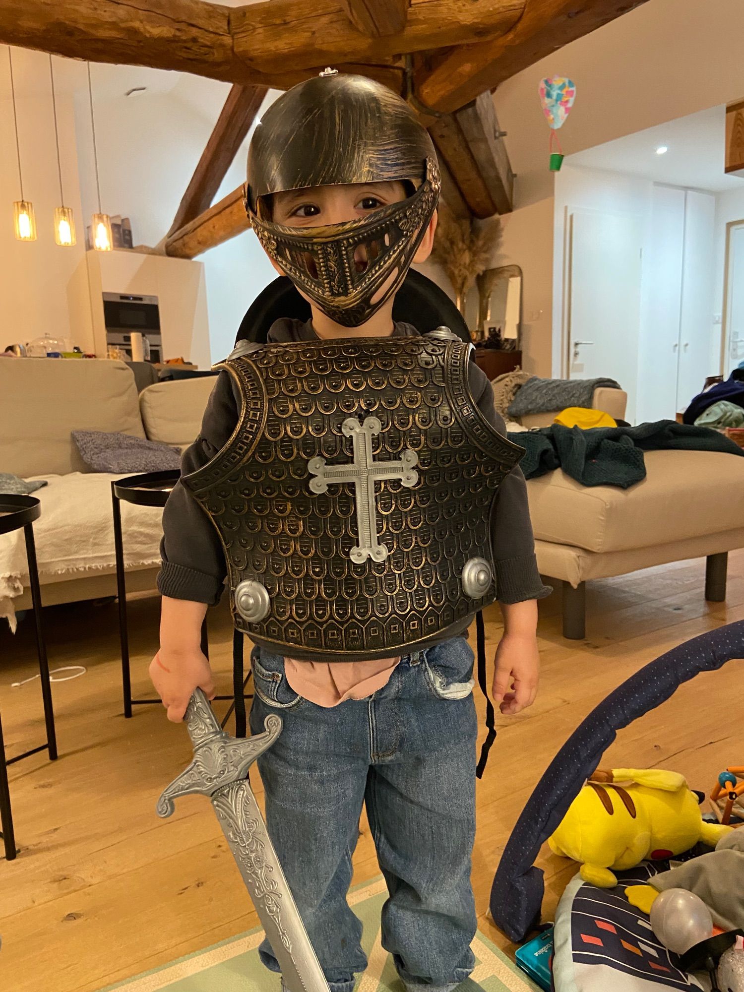 Enfant déguisé en gladiateur