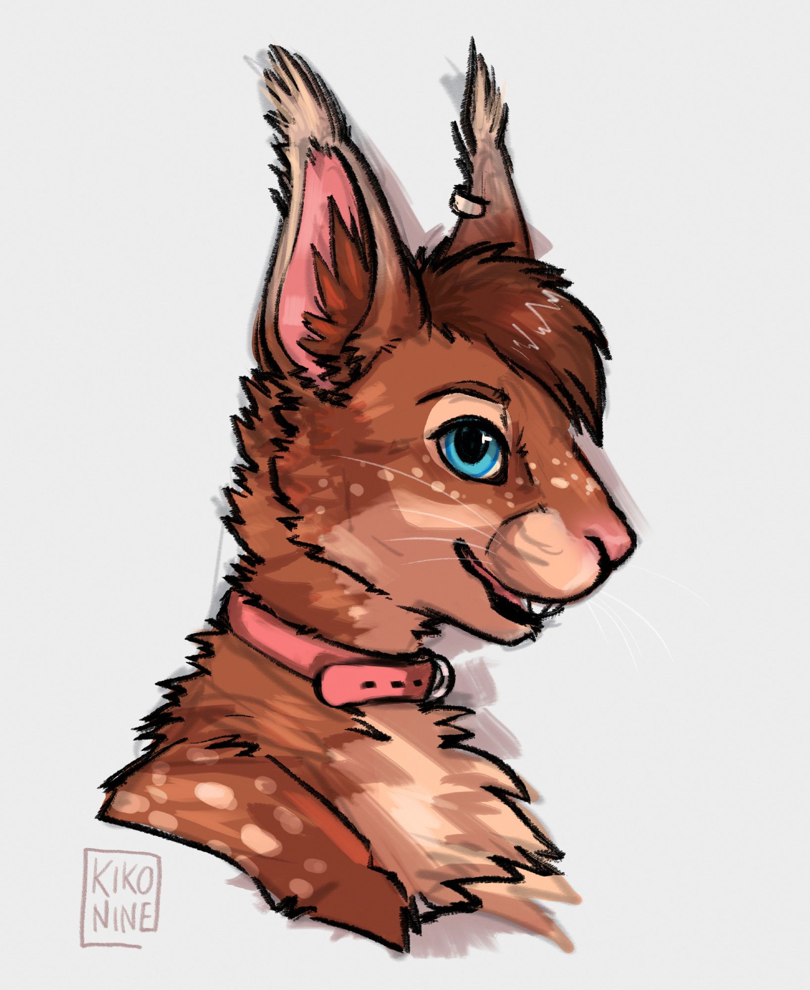 Portrait sketch of my Squirrel Fursona.