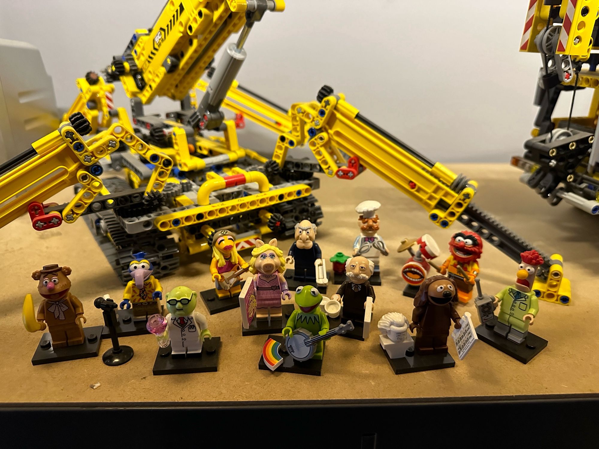 A set of minifigs representing The Muppets.