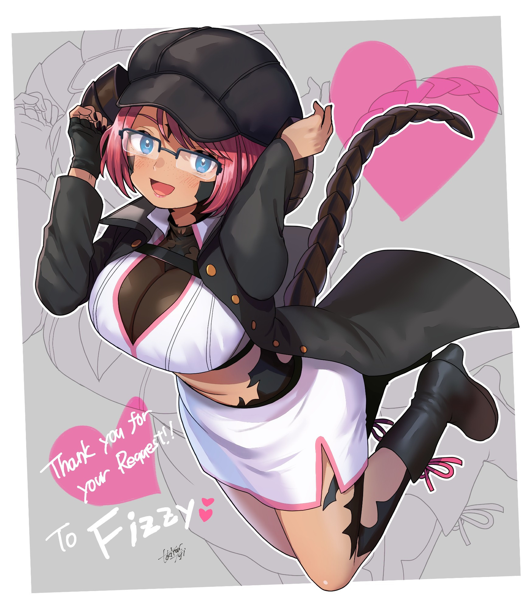 An illustration of Fizzy, the VTuber.