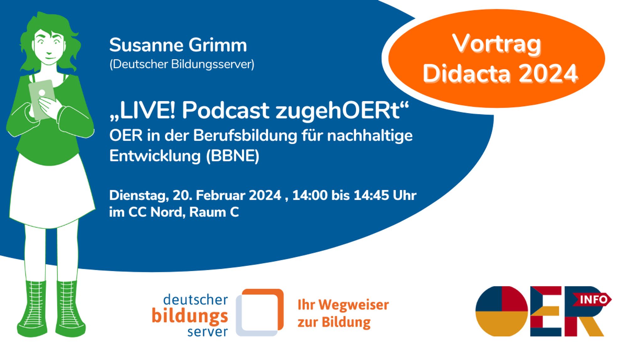 Sharepic zum oben beschriebenen Live-Podcast von OERinfo