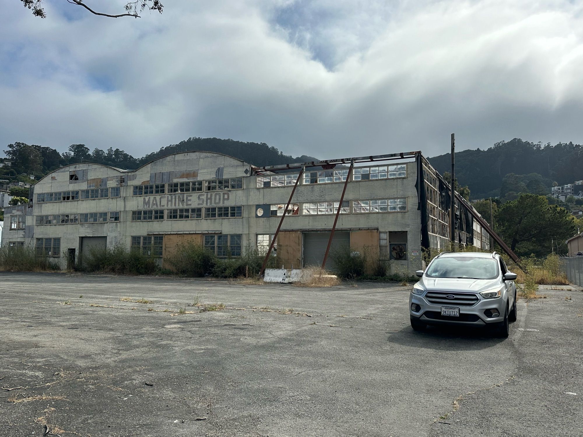 The "historic "machine shop in Sausalito. Derelict and crumbling.