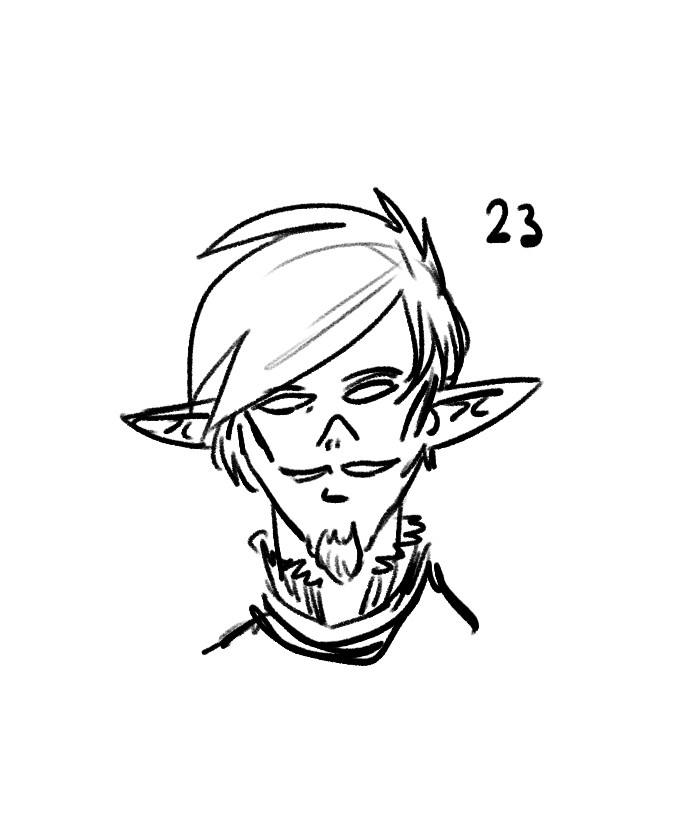 sketch of keel aged 23, growing out his moustache kinda