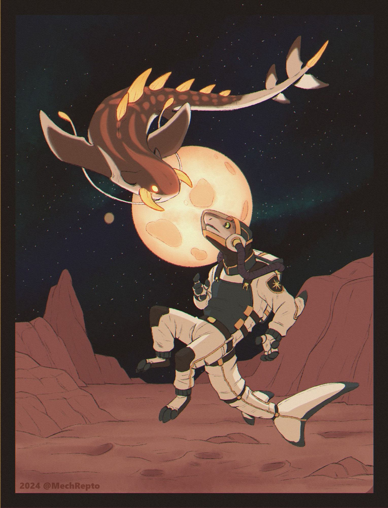 A GoldenStar researcher and explorer is on a mission to discover the causes of a planet's sudden death, but he receives a visit from a Celestial spirit, perhaps the spirit is curious, maybe even worried.