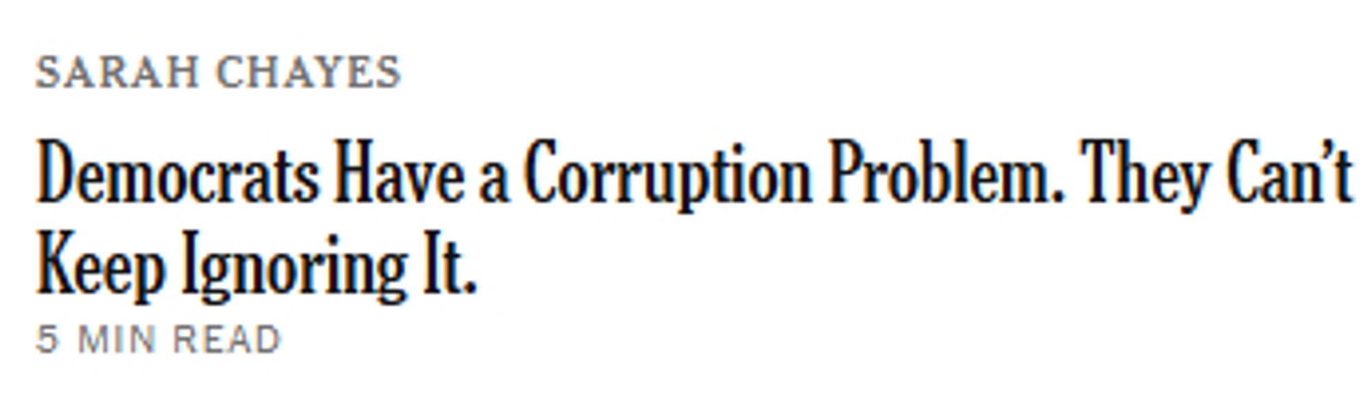 Democrats Have a Corruption Problem. They Can't Keep Ignoring It.