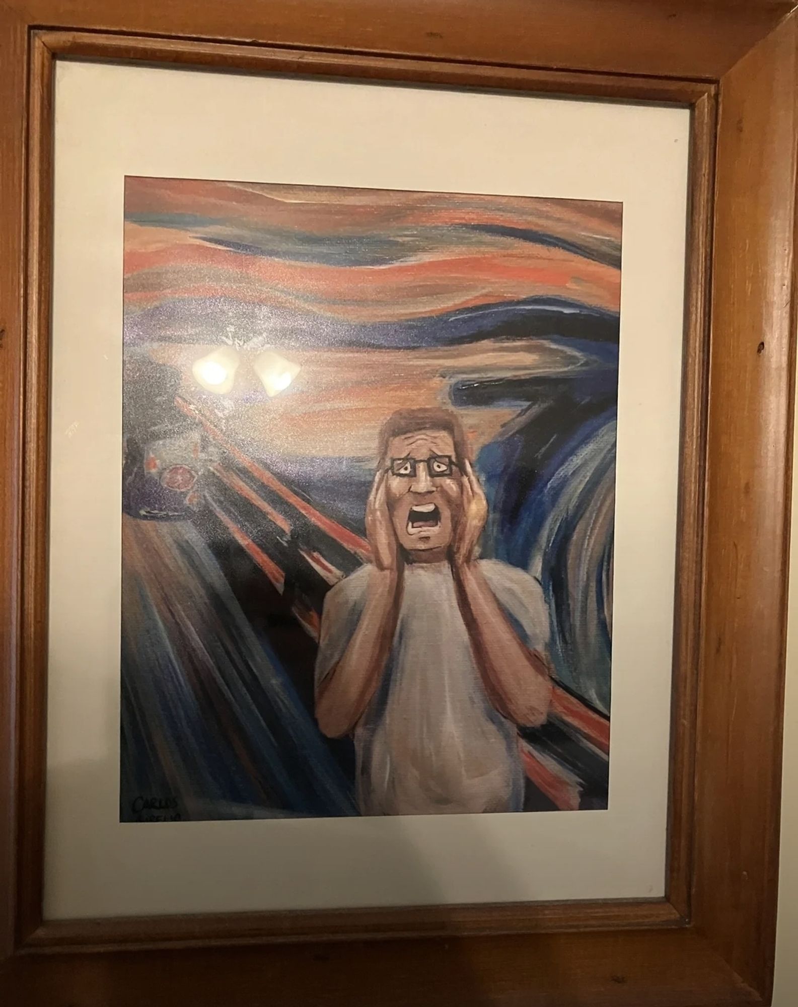 Hank Hill in The Scream