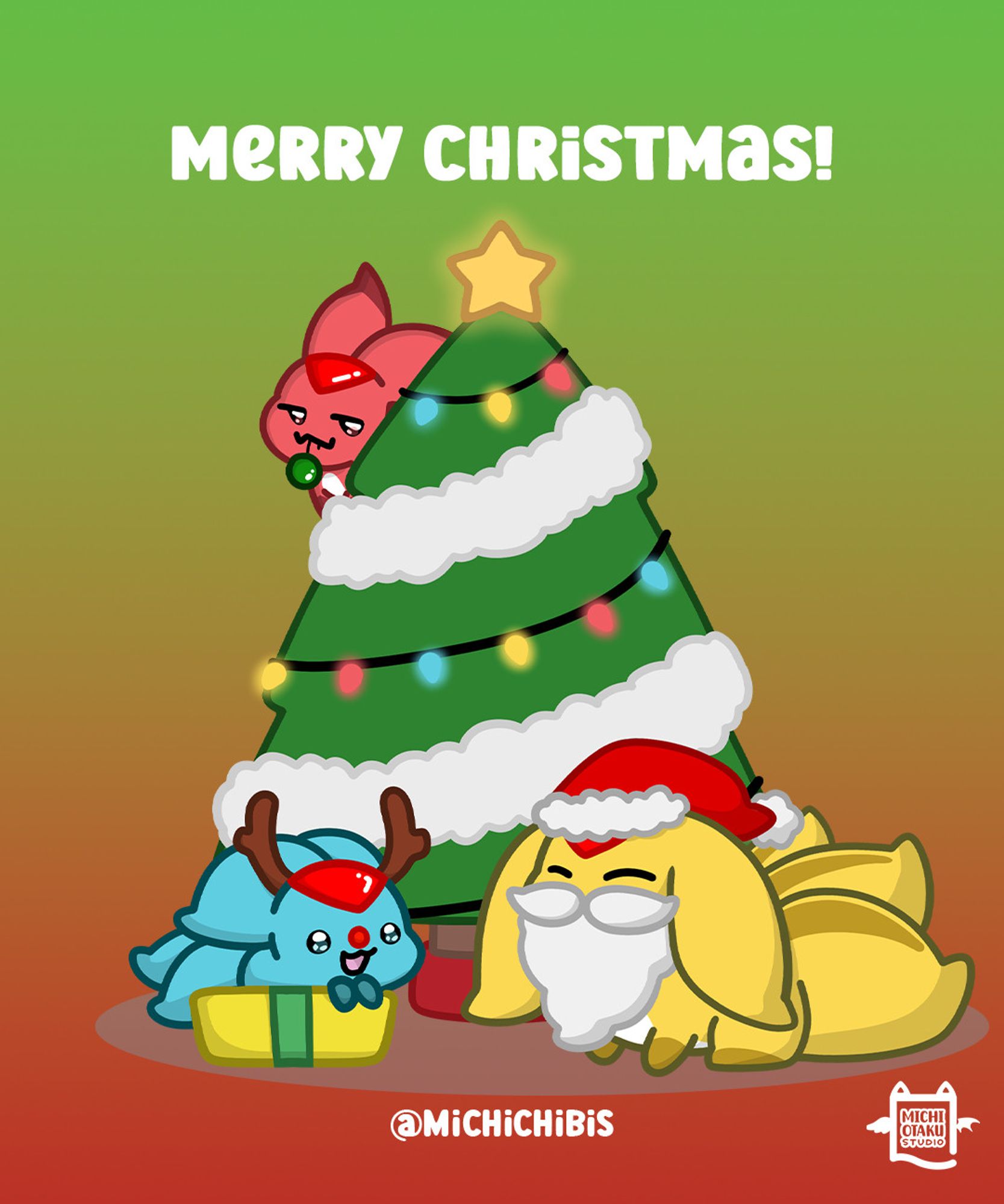 2024 Merry Christmas with Michi Chibis - Carbean Family