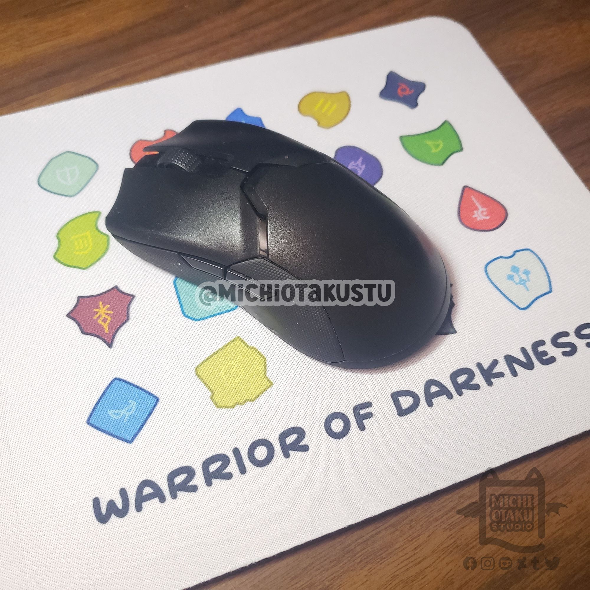 Warrior of Darkness Sublimated Mouse Pad featuring Job Crystals up to Endwalker expansion.