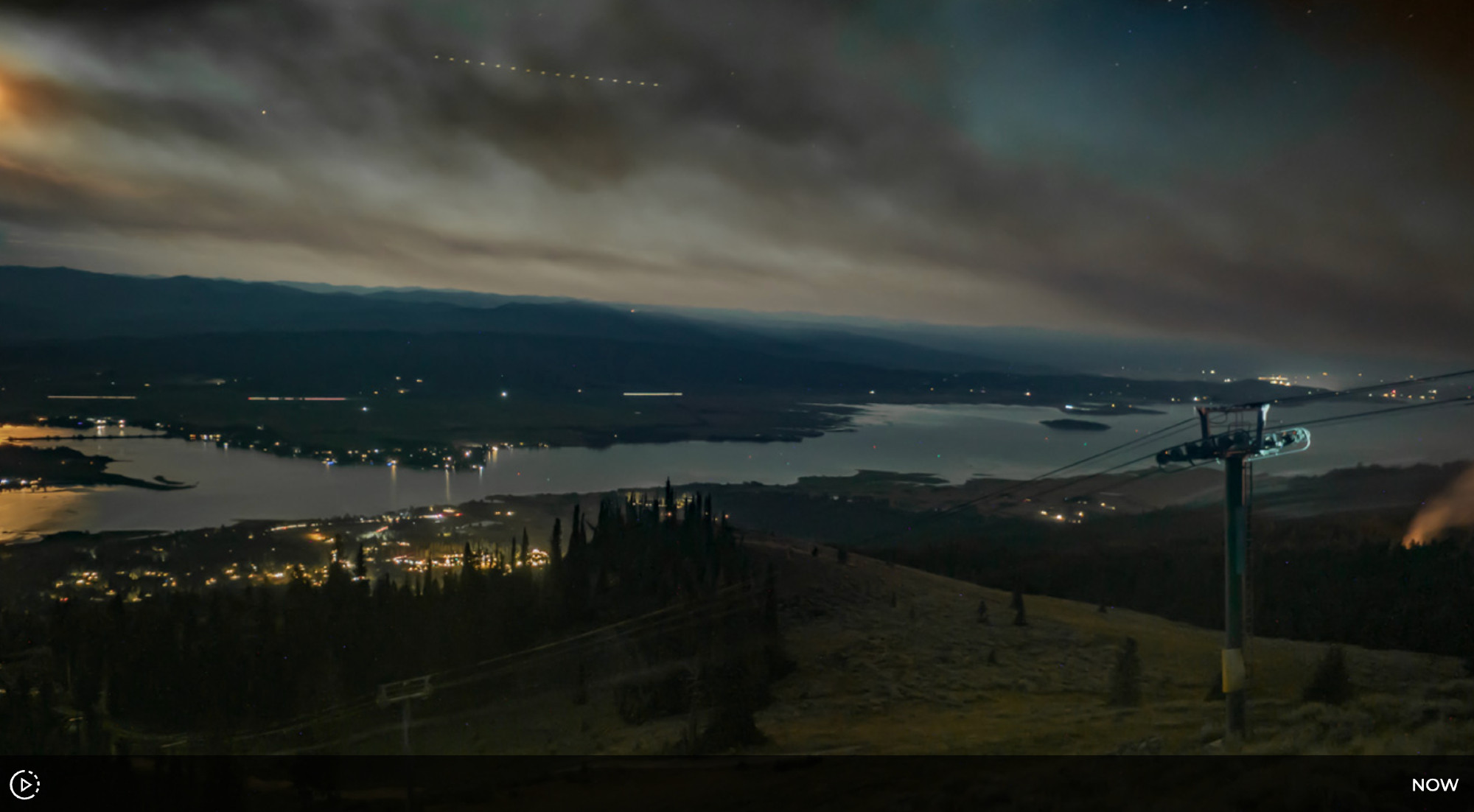 Fire in/at Tamarack Ski Area, just starting to be visible on Tamarack Webcam