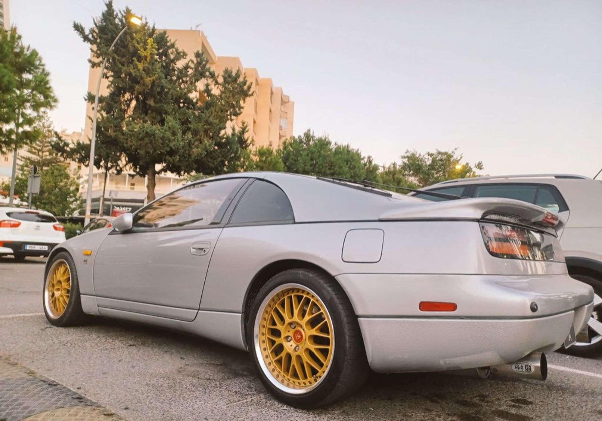 A silver Nissan 300ZX 'Fairlady' (rear view)