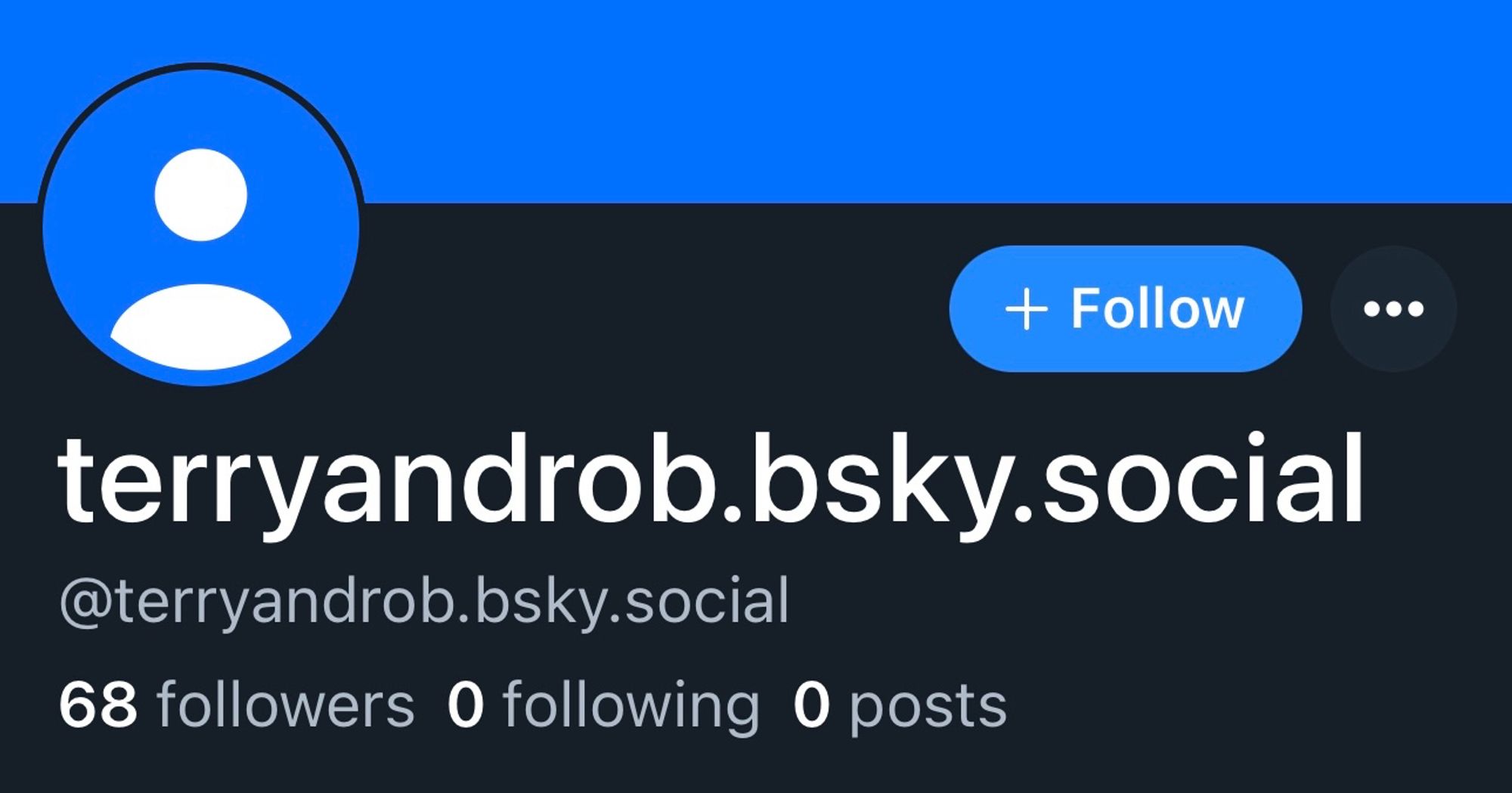 Screenshot of terryandrob.bsky.social Bluesky account