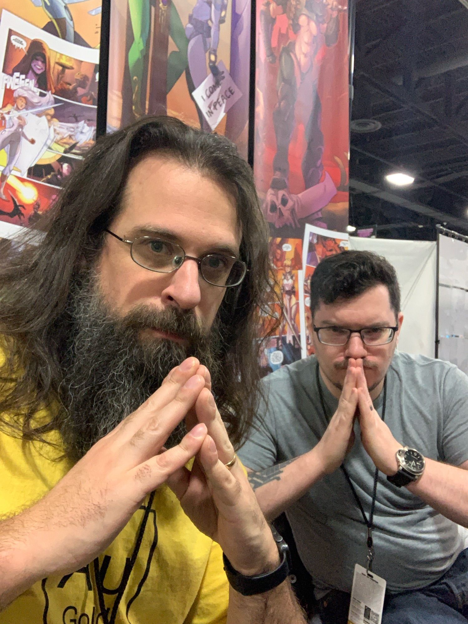 Garth and I doing our best Alan Moore-esque brooding at AwesomeCon.