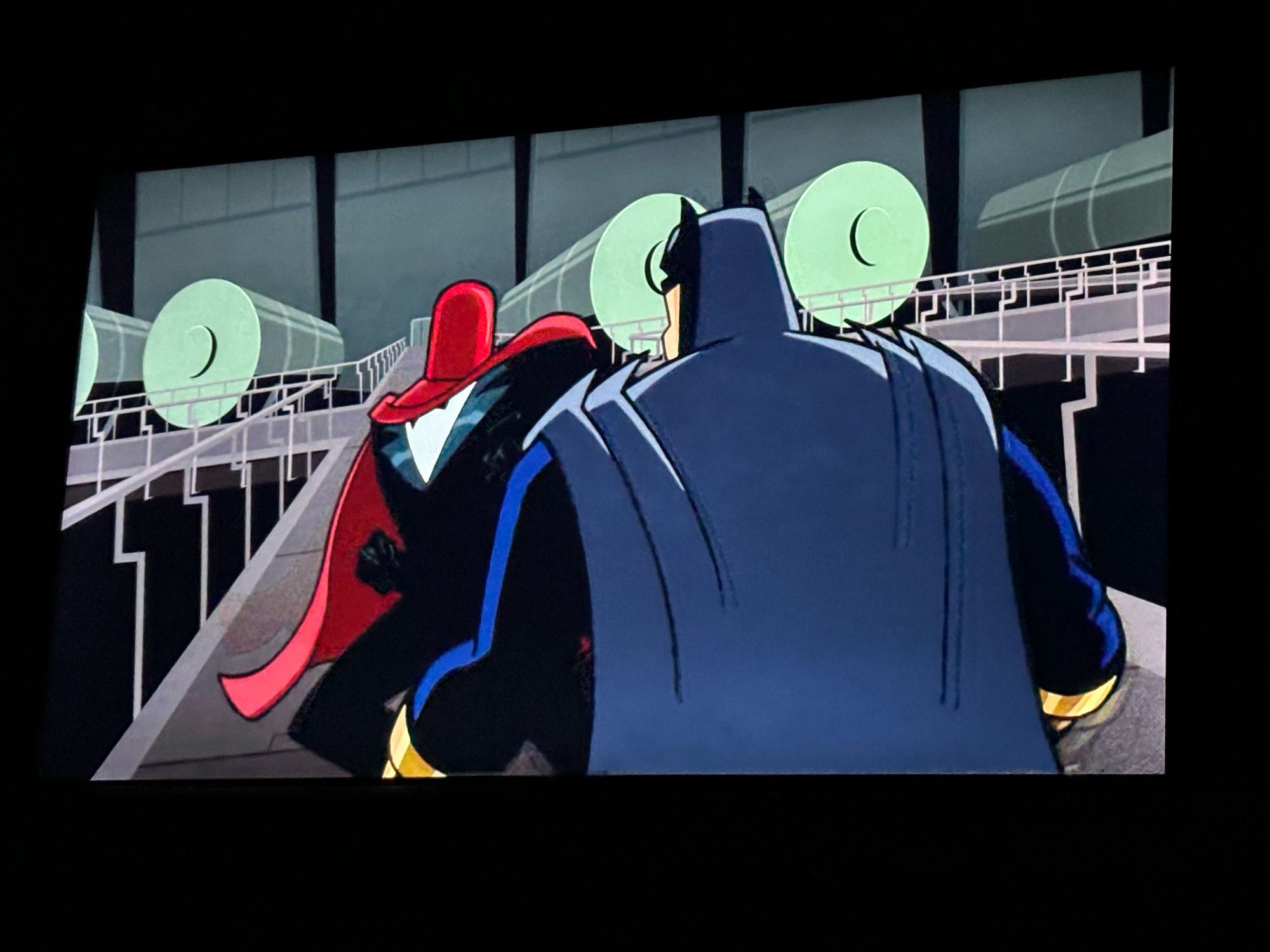 Owlman and Red Hood fight on Earth-3 in an episode of Brave and the Bold