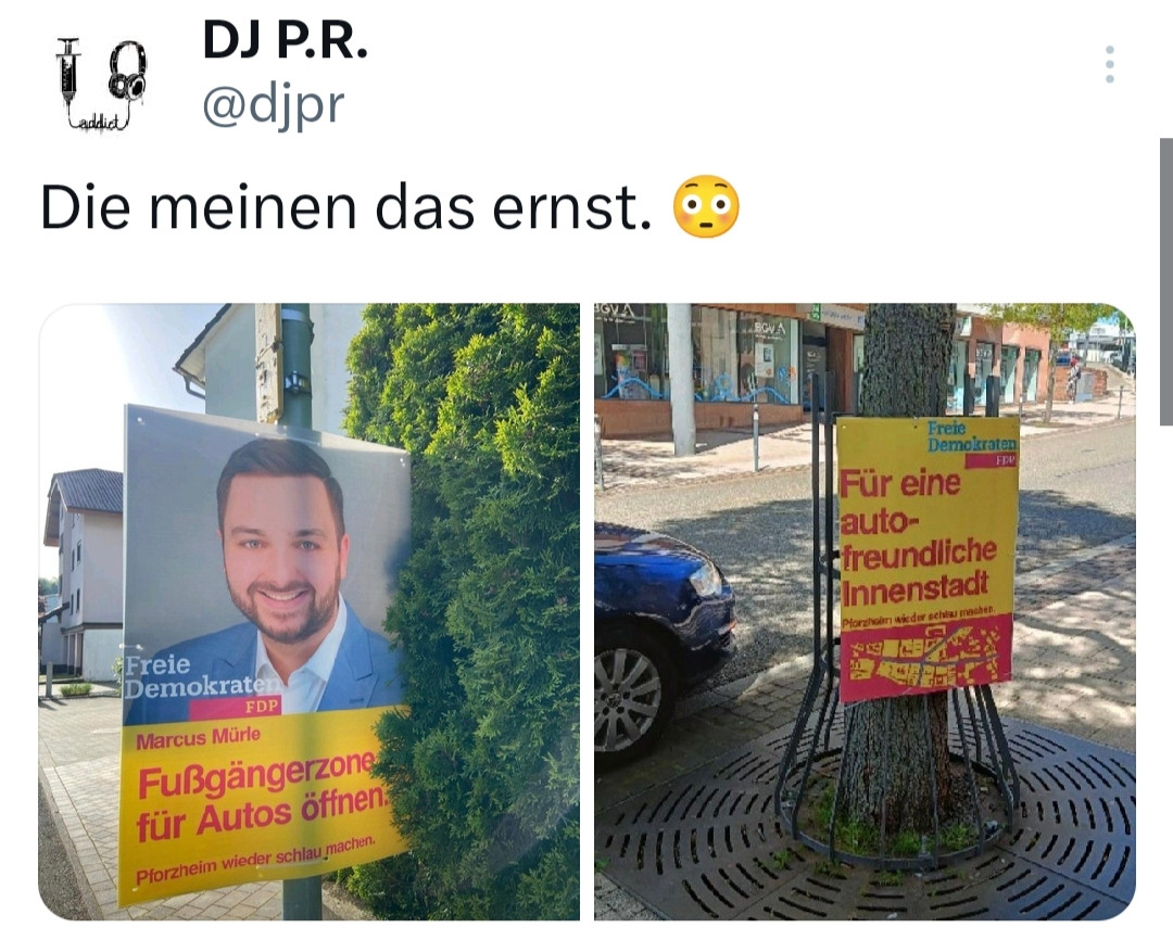 Die oben genannten Plakate als Foto