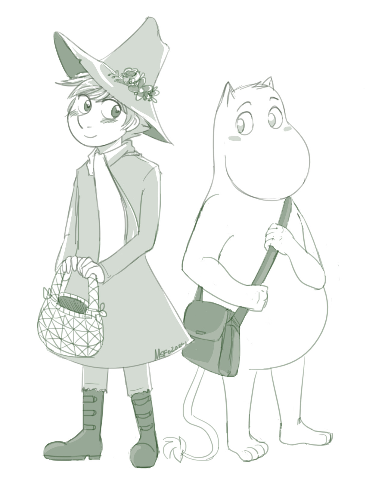 Moomin and Snufkin fell in love at first sight 😍!