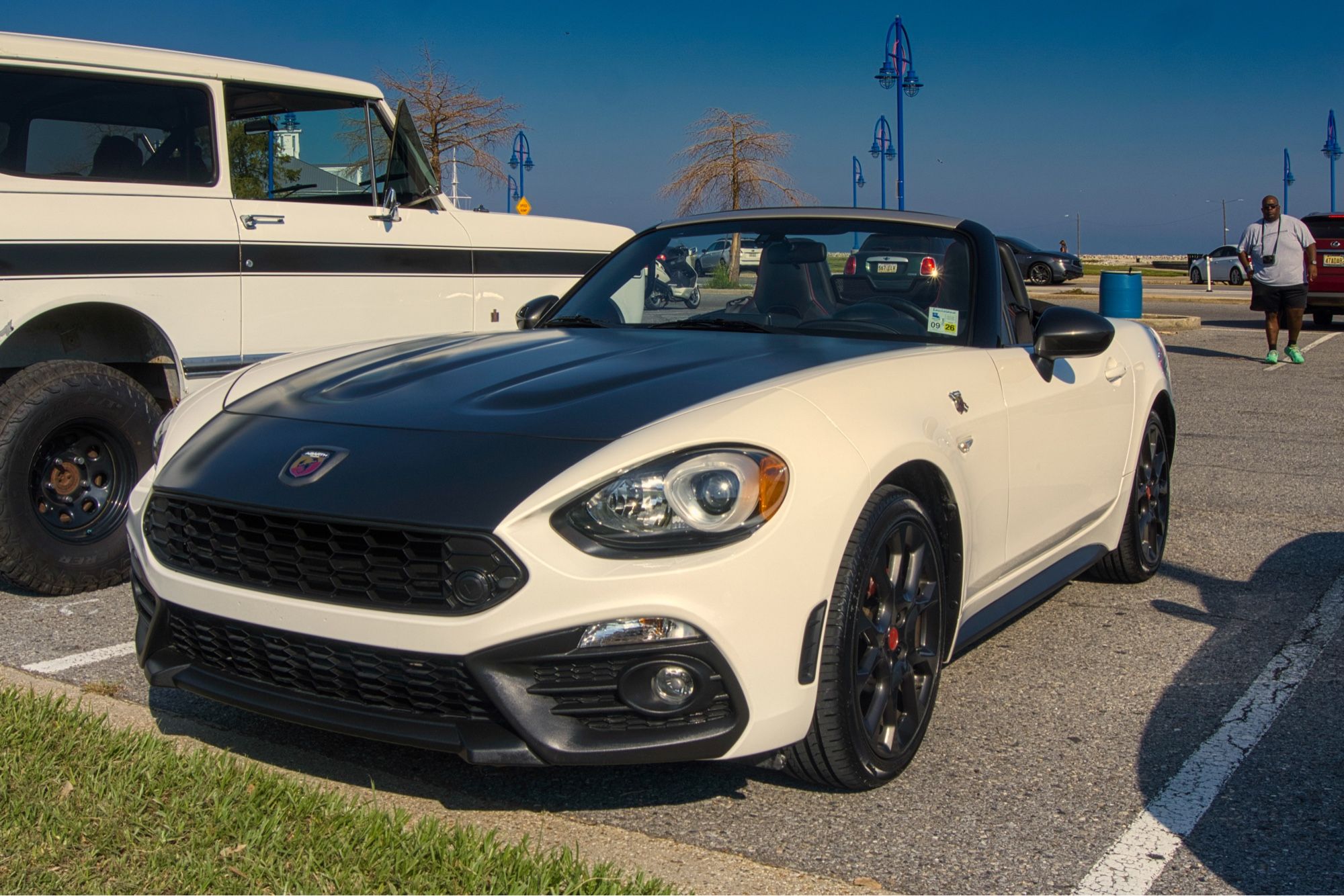 Two Fiat 124 Spiders at Coffee and Cars New Orleans