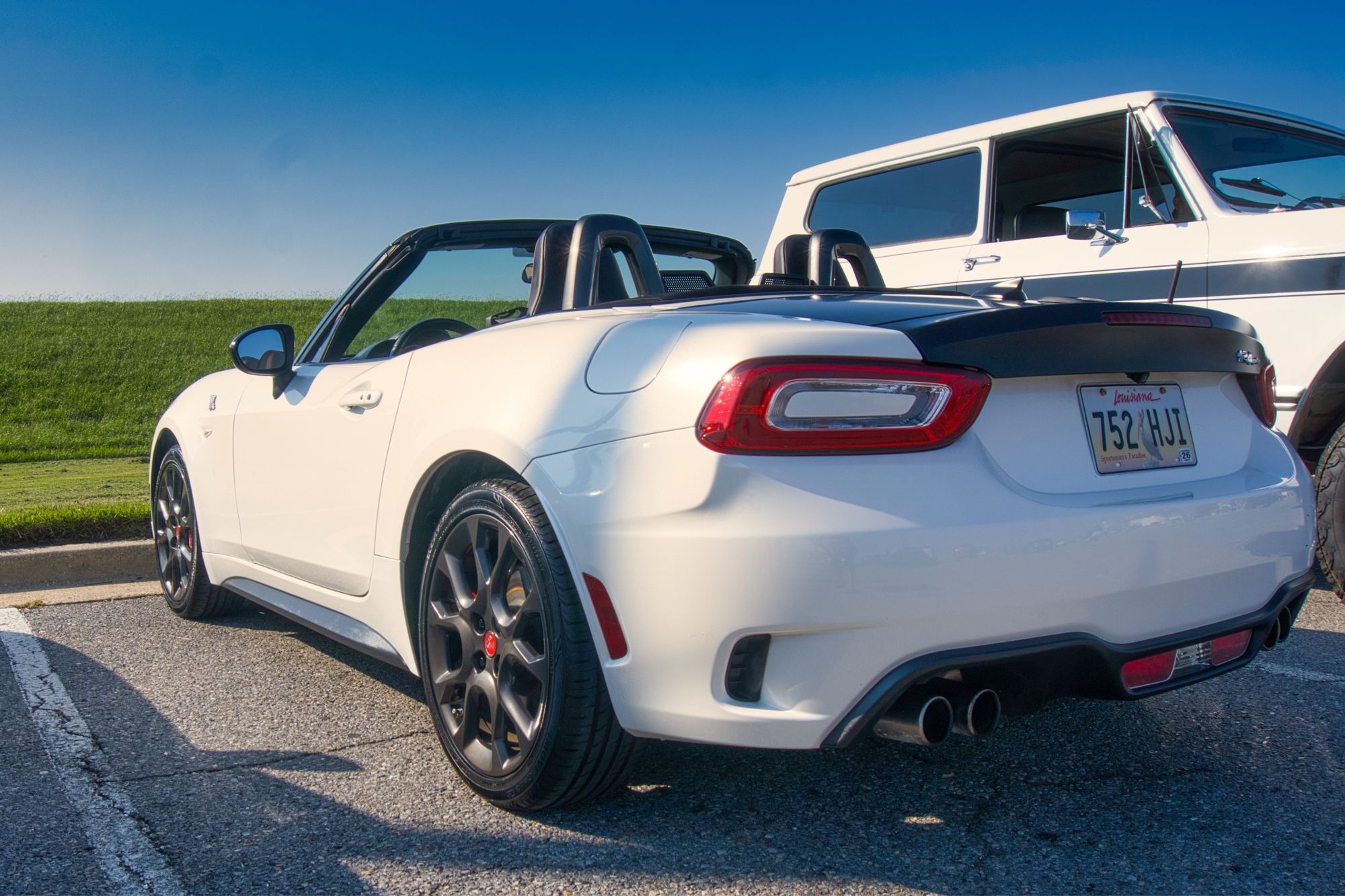 Two Fiat 124 Spiders at Coffee and Cars New Orleans