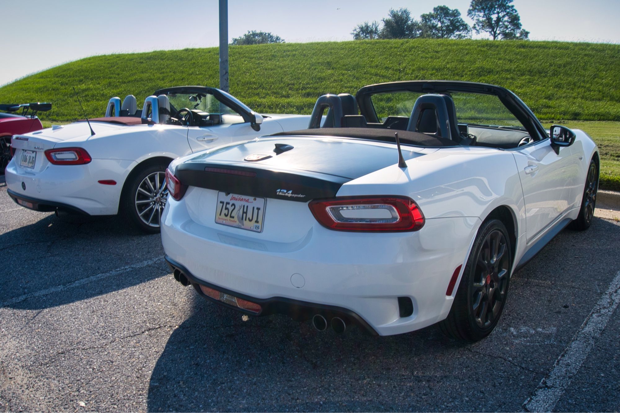 Two Fiat 124 Spiders at Coffee and Cars New Orleans