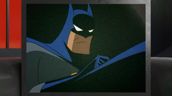 Batman the animated series edited to fit a screen made in the 3D software Blender