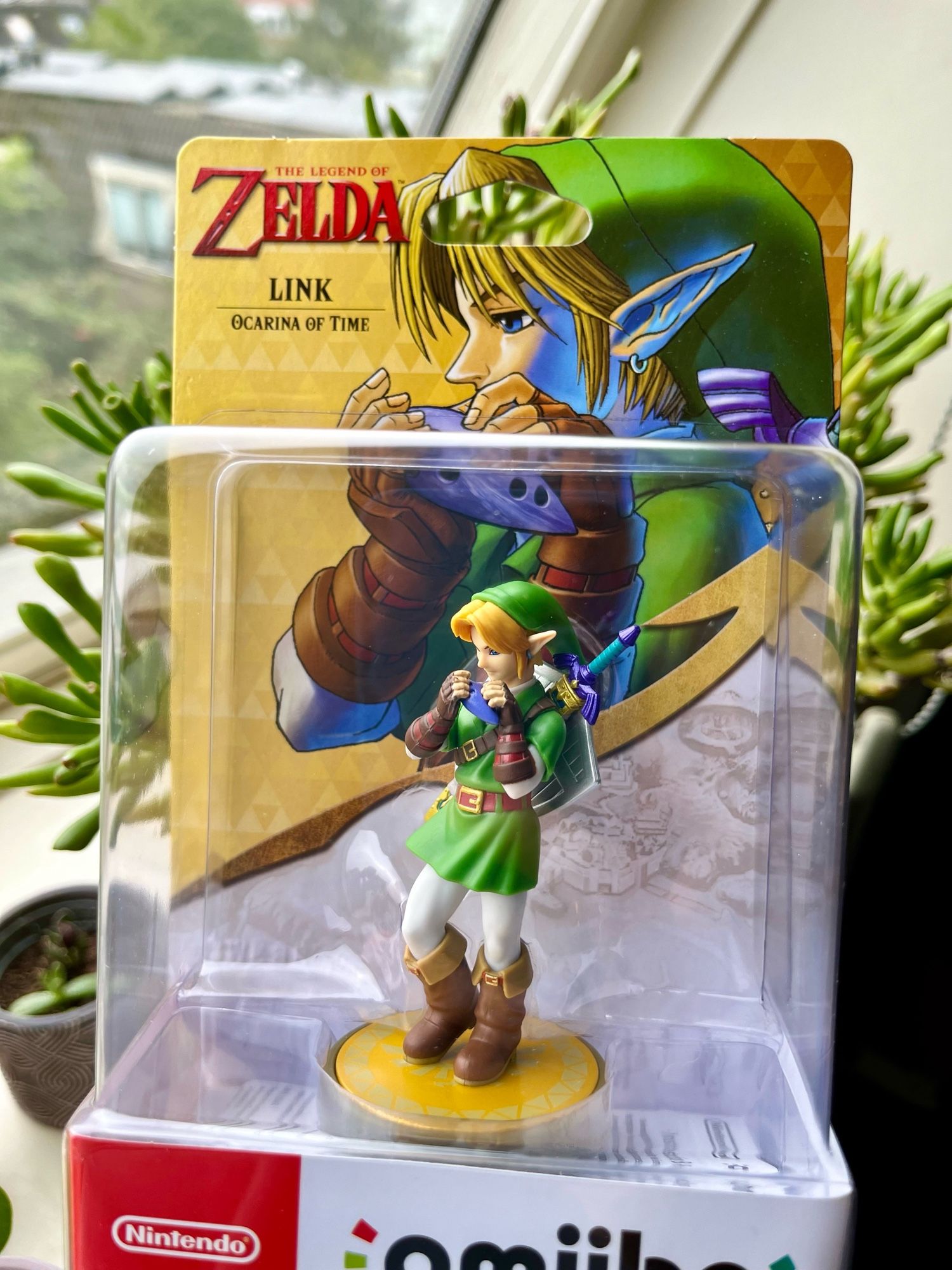 Photo of an Ocarina of Time Link amiibo.