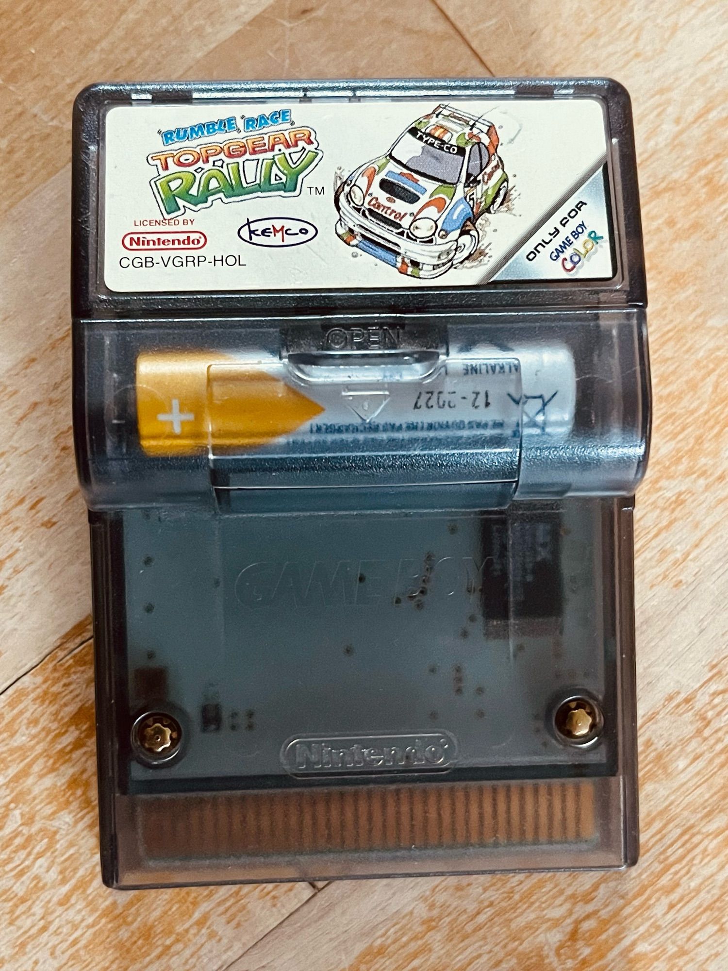 Photo of a Top Gear Rally Game Boy Color cartridge.