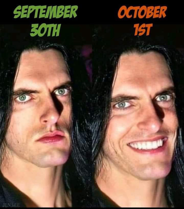 Peter Steele smiling because it’s october (rust) again