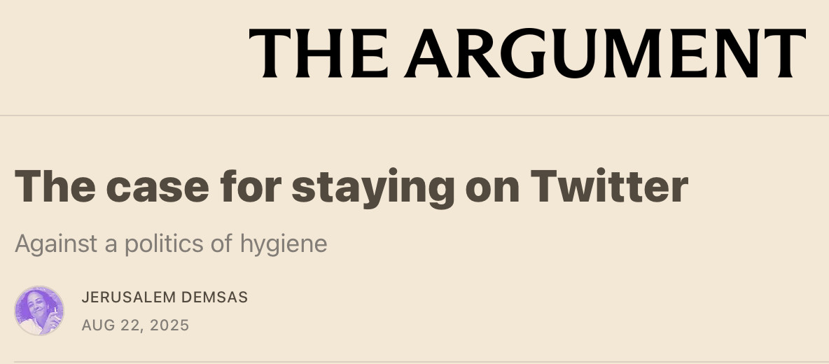 The case for staying on Twitter
by  JERUSALEM DEMSAS