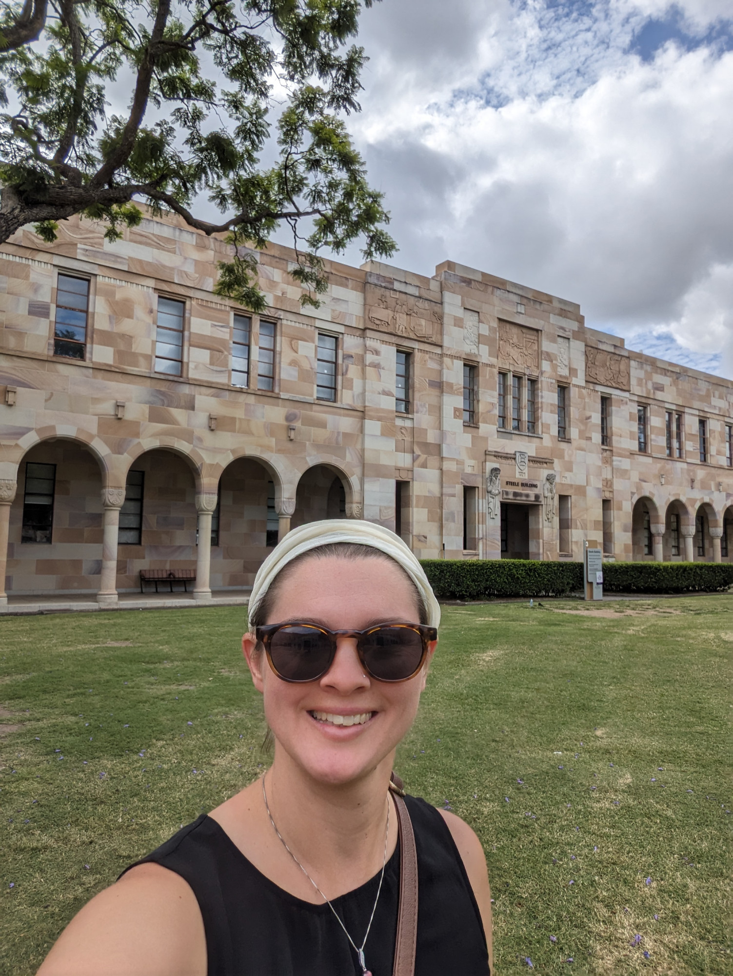 Selfie in the Great Court at the University of Queensland.