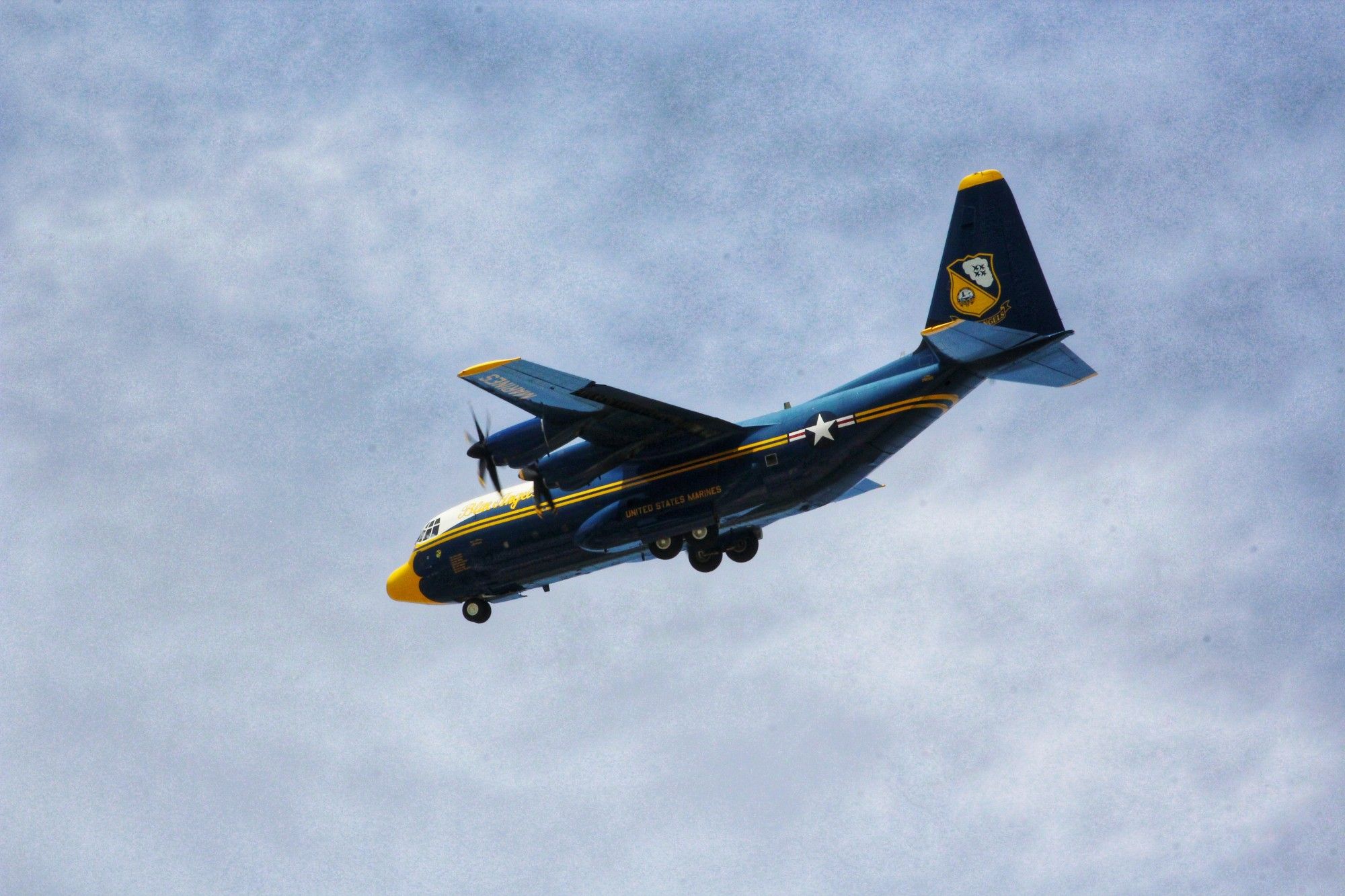 The Blue Angels support prop plane