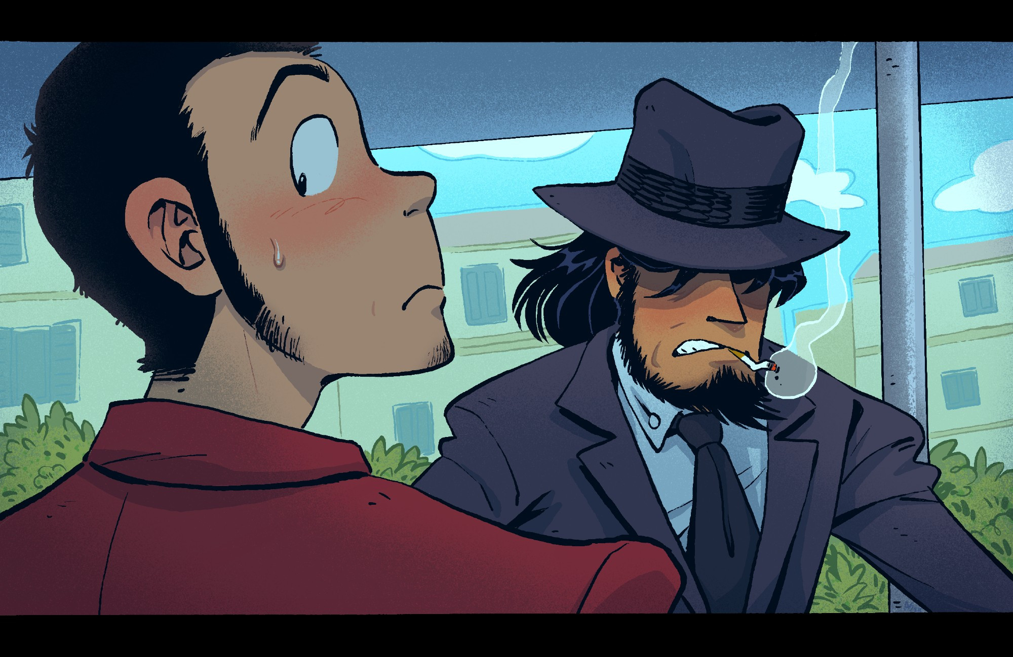 redraw of a screenshot from a lupin the third special