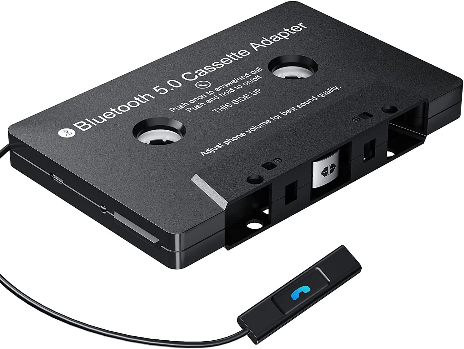 Audio cassette to bluetooth adapter designed for use in older vehicles