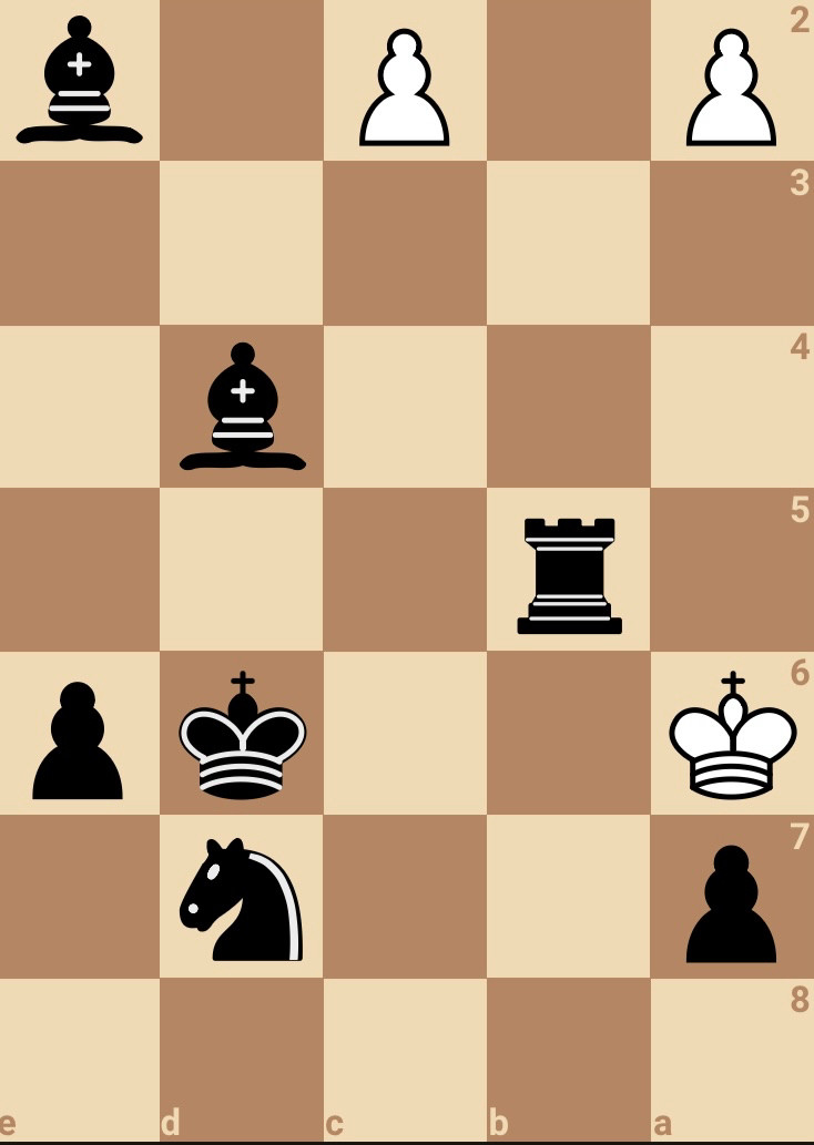 Chess position with black to mate in 1 move