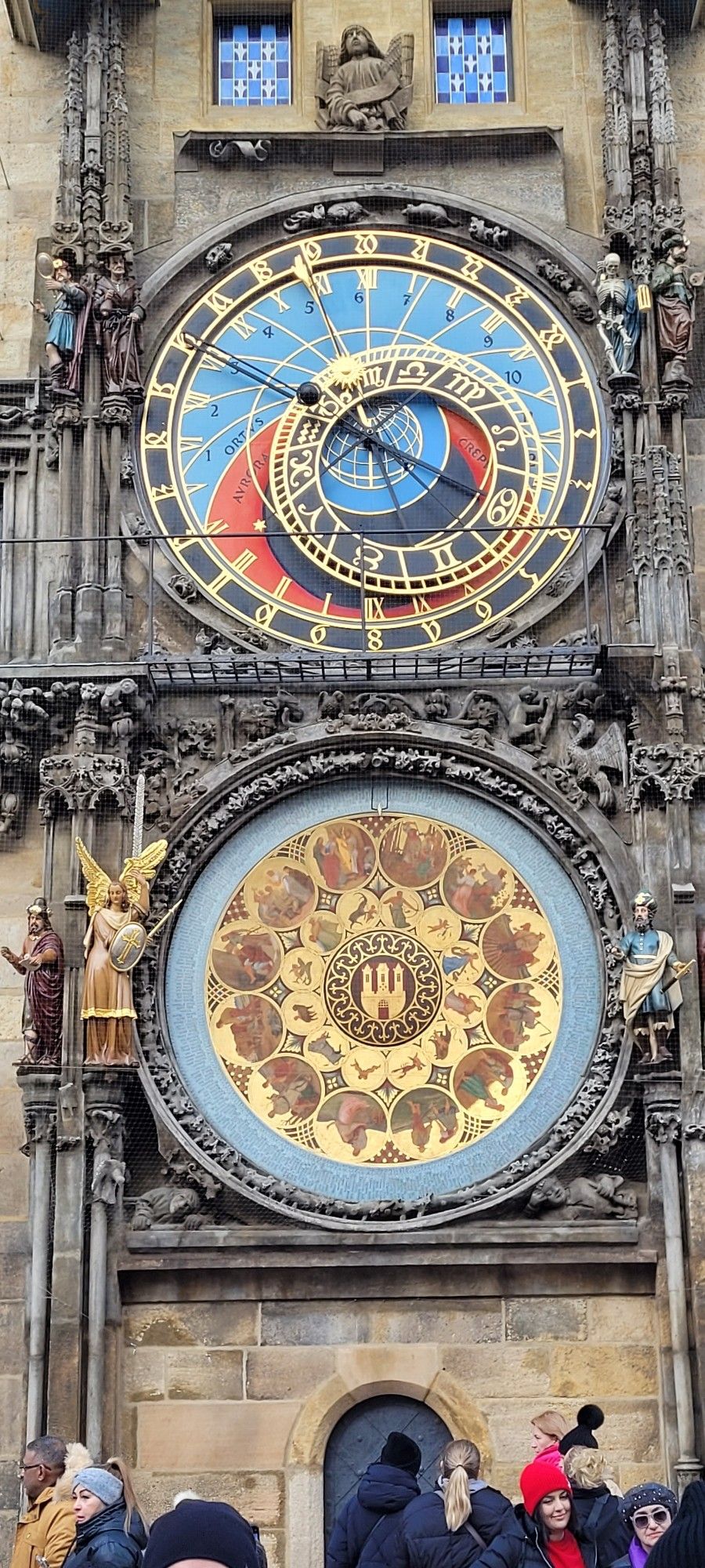 Multicolored and multifaceted astrological clock