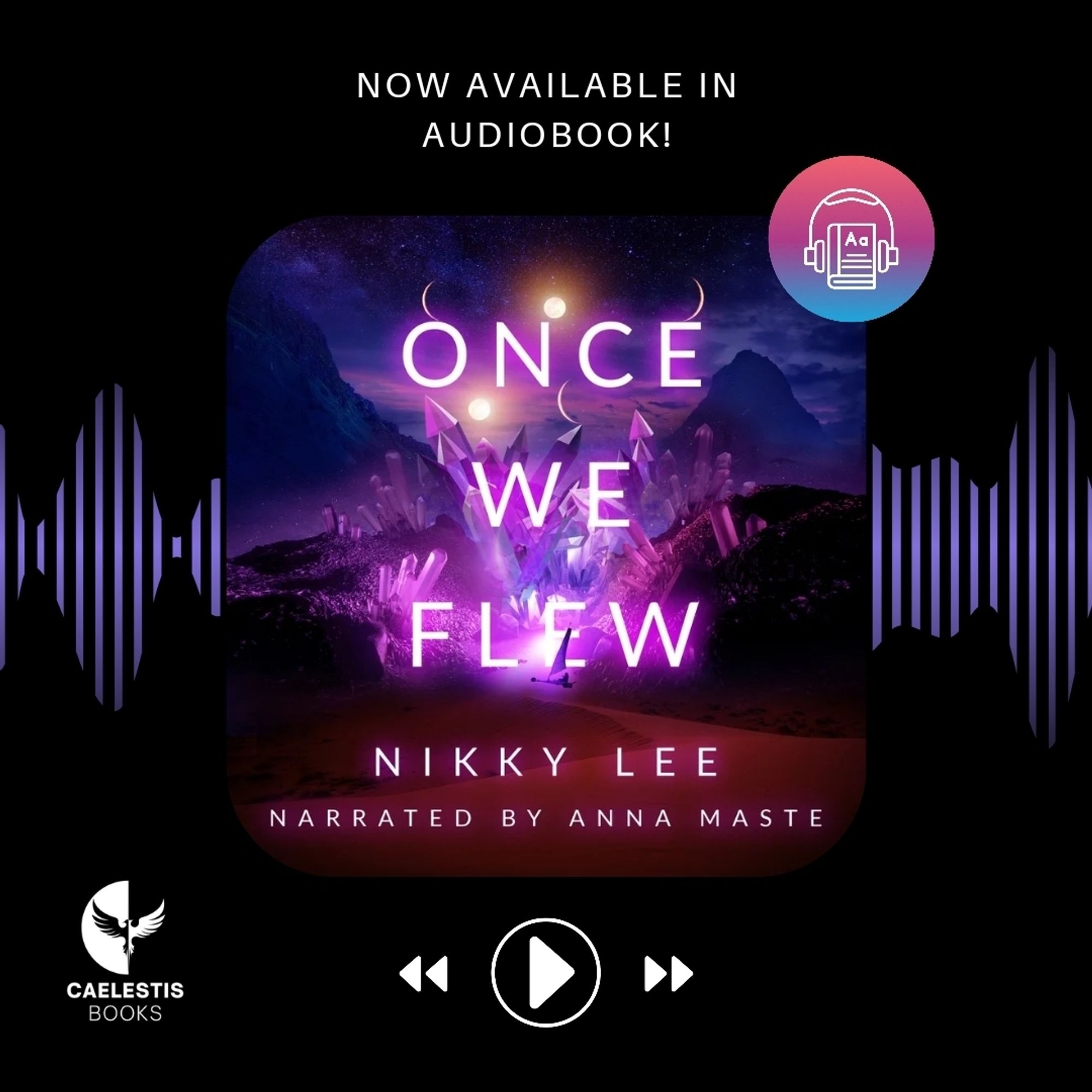 Cover of ONCE WE FLEW  with text that reads  Now Available in Audiobook