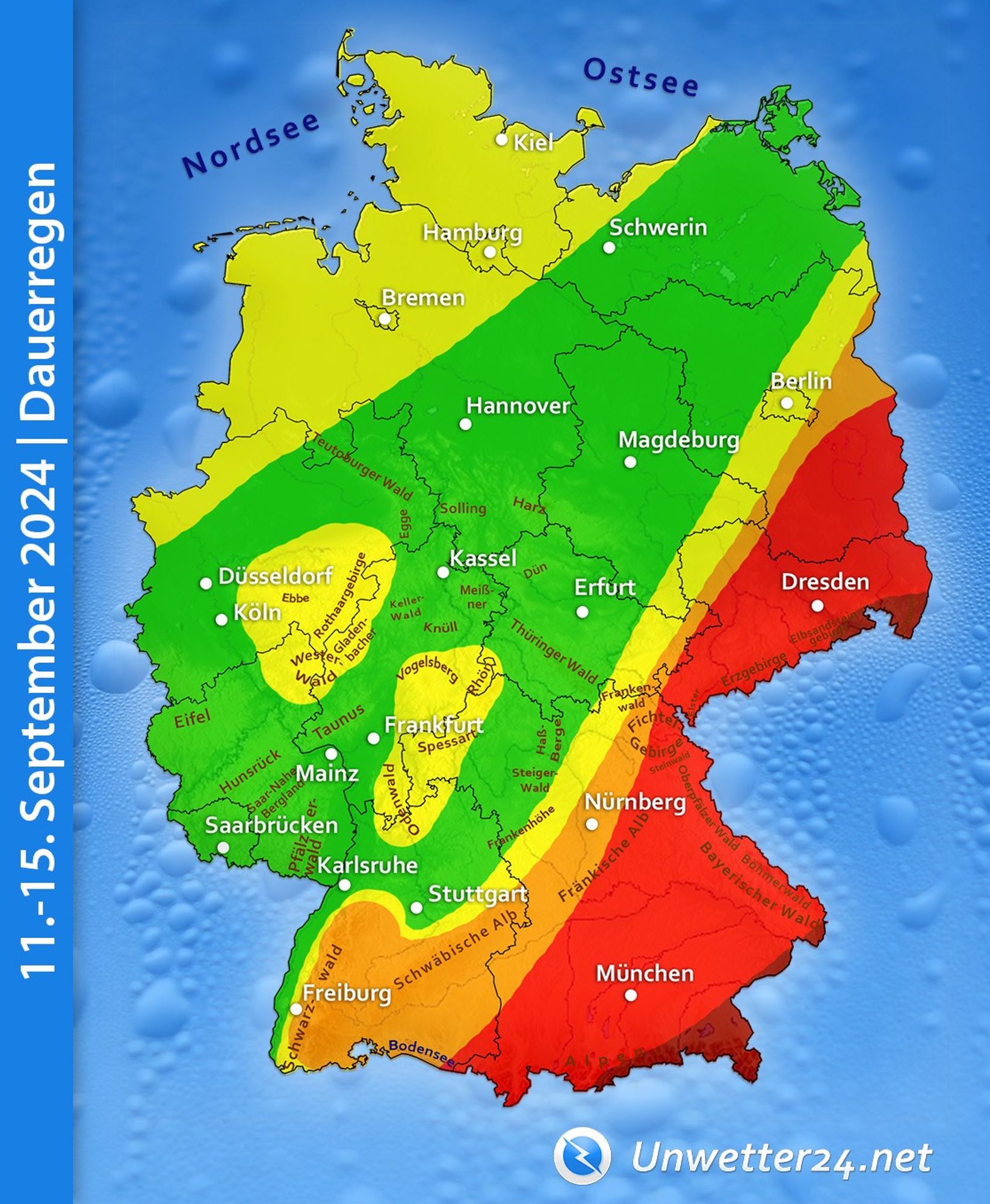 Schwere Unwetter durch massiven Regen