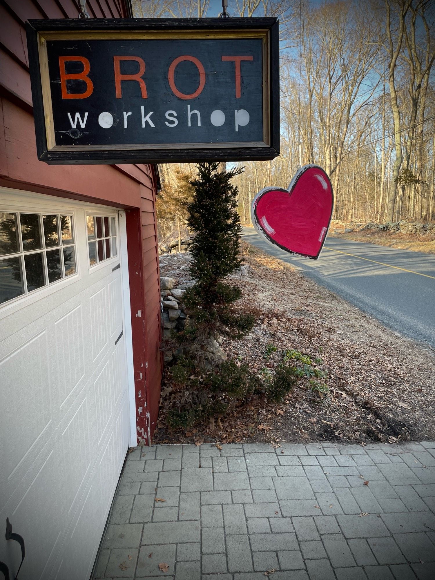 We added a heart to our street sign at BROTworkshop.