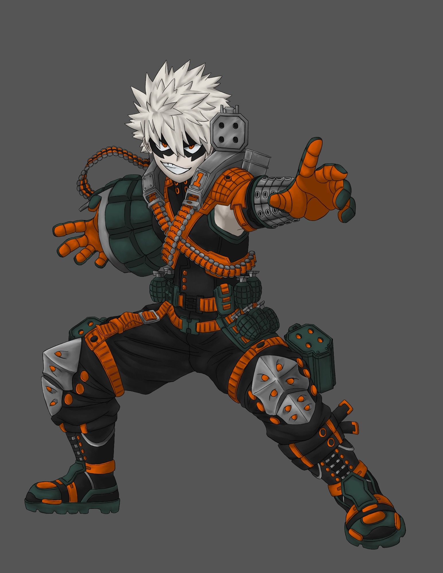 Day 7: Katsuki Bakugou
I love the #herocostume design from the 5th popularity poll #manga colour spread & had to draw the angry pompom wearing it. (Also, I’ll be off by 1 day because I never make things easy for myself...)