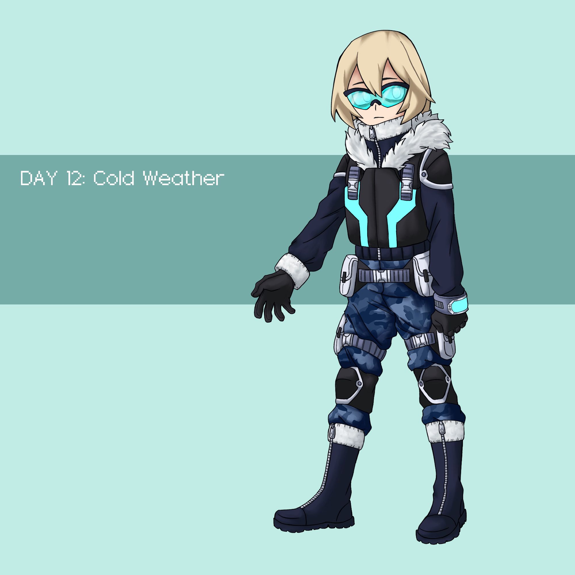 Day 12: Cold Weather
Here’s her winter #herocostume. The alterations are subtle, but the fur trim and gloves are new additions.