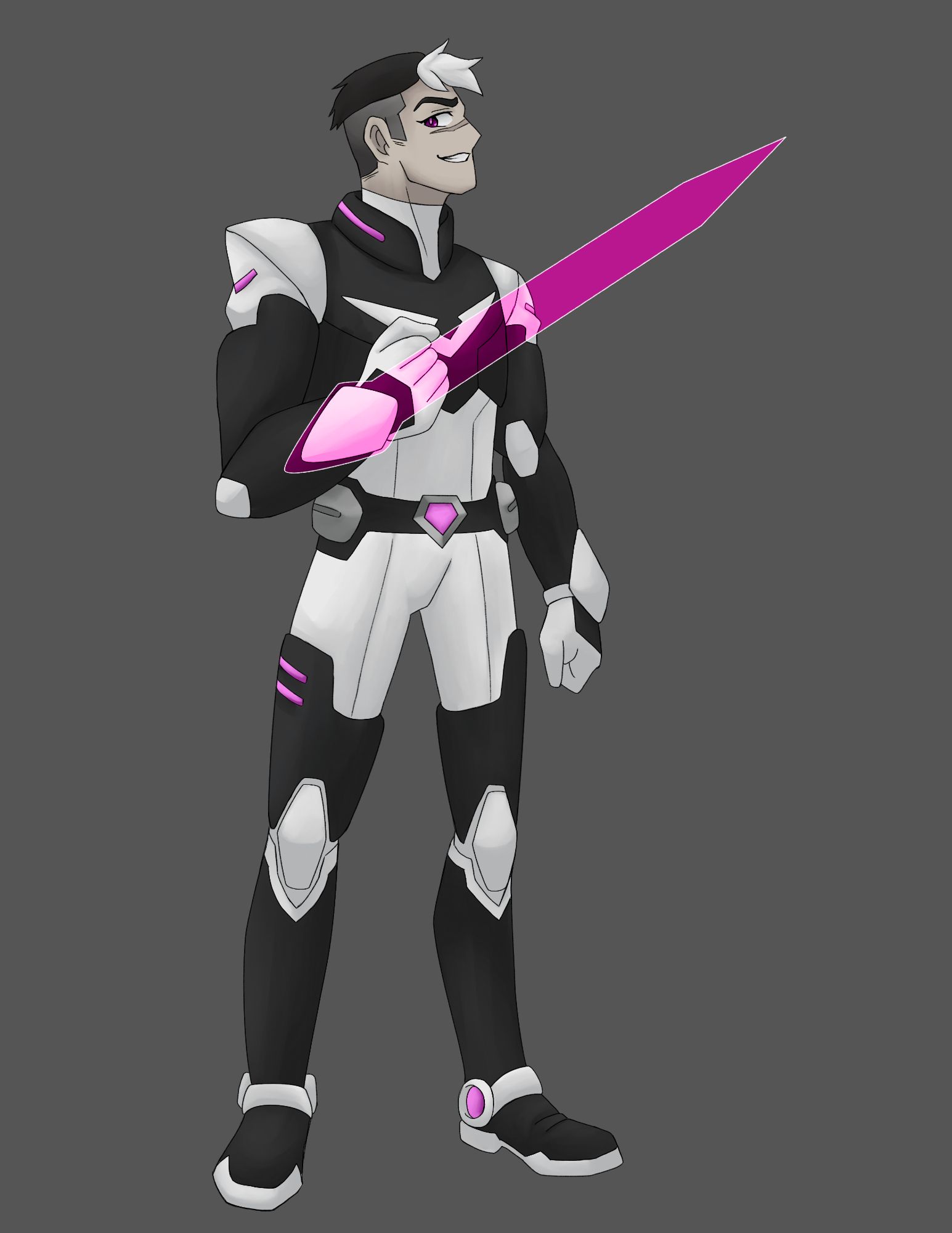 Day 12: Shiro
The show kinda did him dirty, but he’s still one of my faves in VLD in terms of design & story. Also, I love the concept of a reverse #paladin armour colour scheme & had to do it.