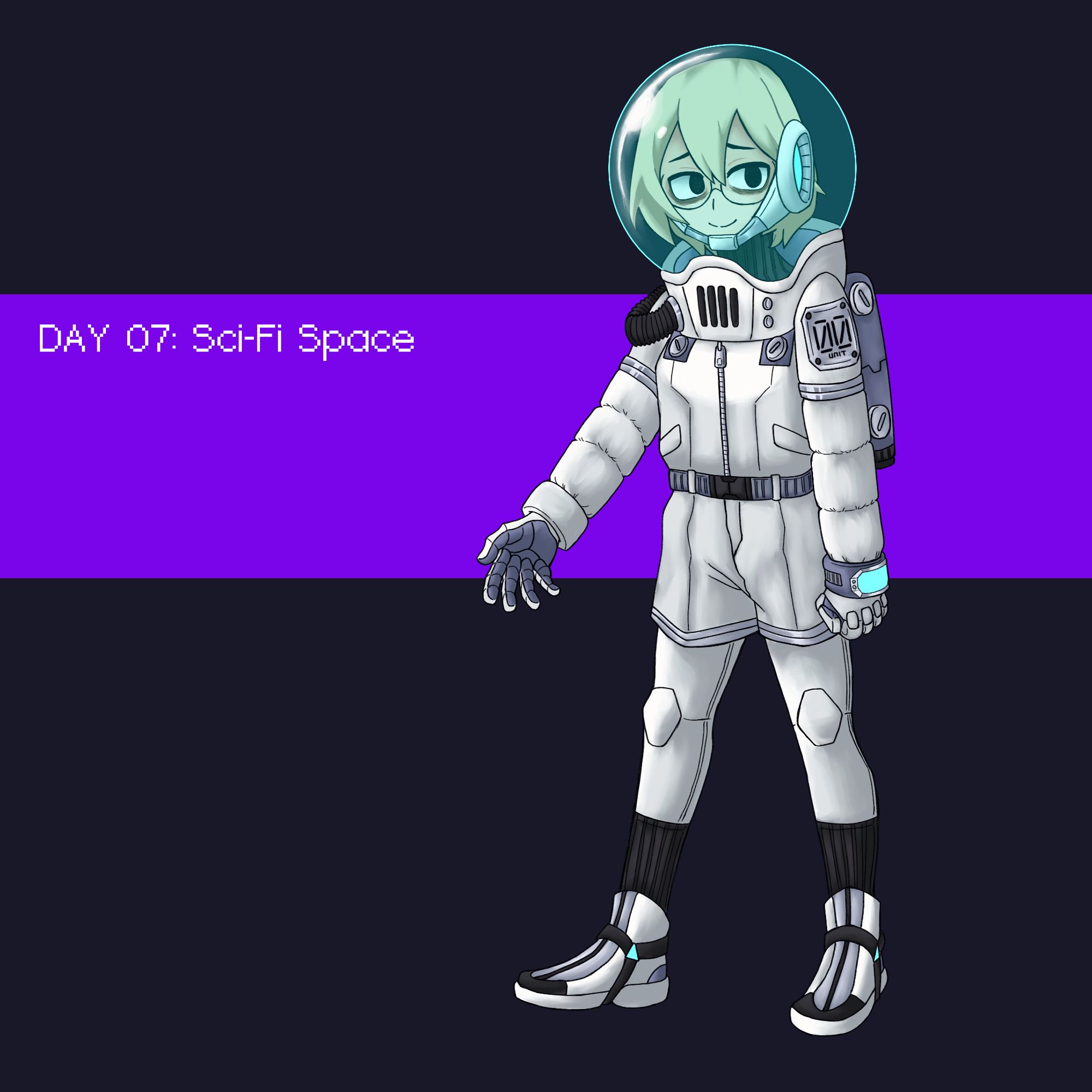 Day 07: Sci-Fi Space
Probably my favourite design to date. Really happy with the shading for this one.