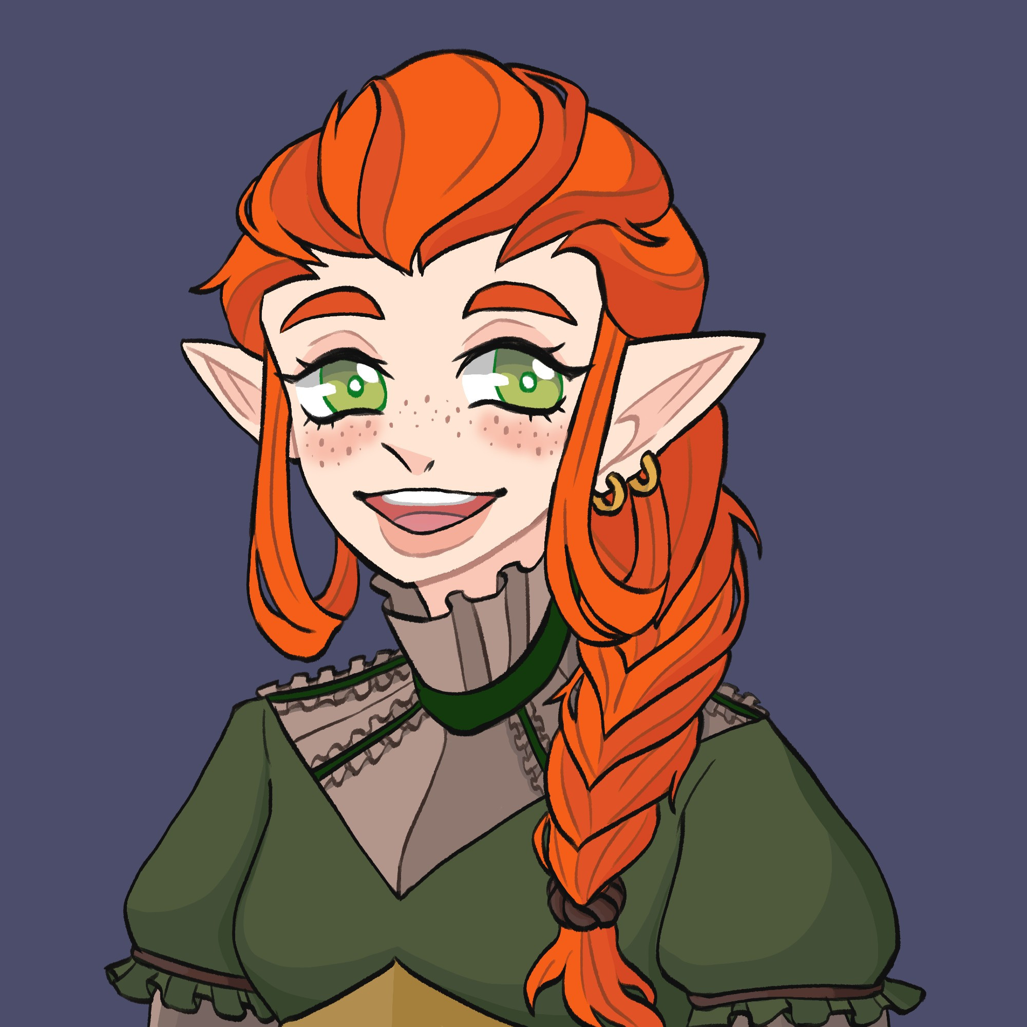 A drawing I put together for @/aprincessoftuna‘s birthday gift! It’s her #halfling girl, Pearl! #dnd #originalcharacter