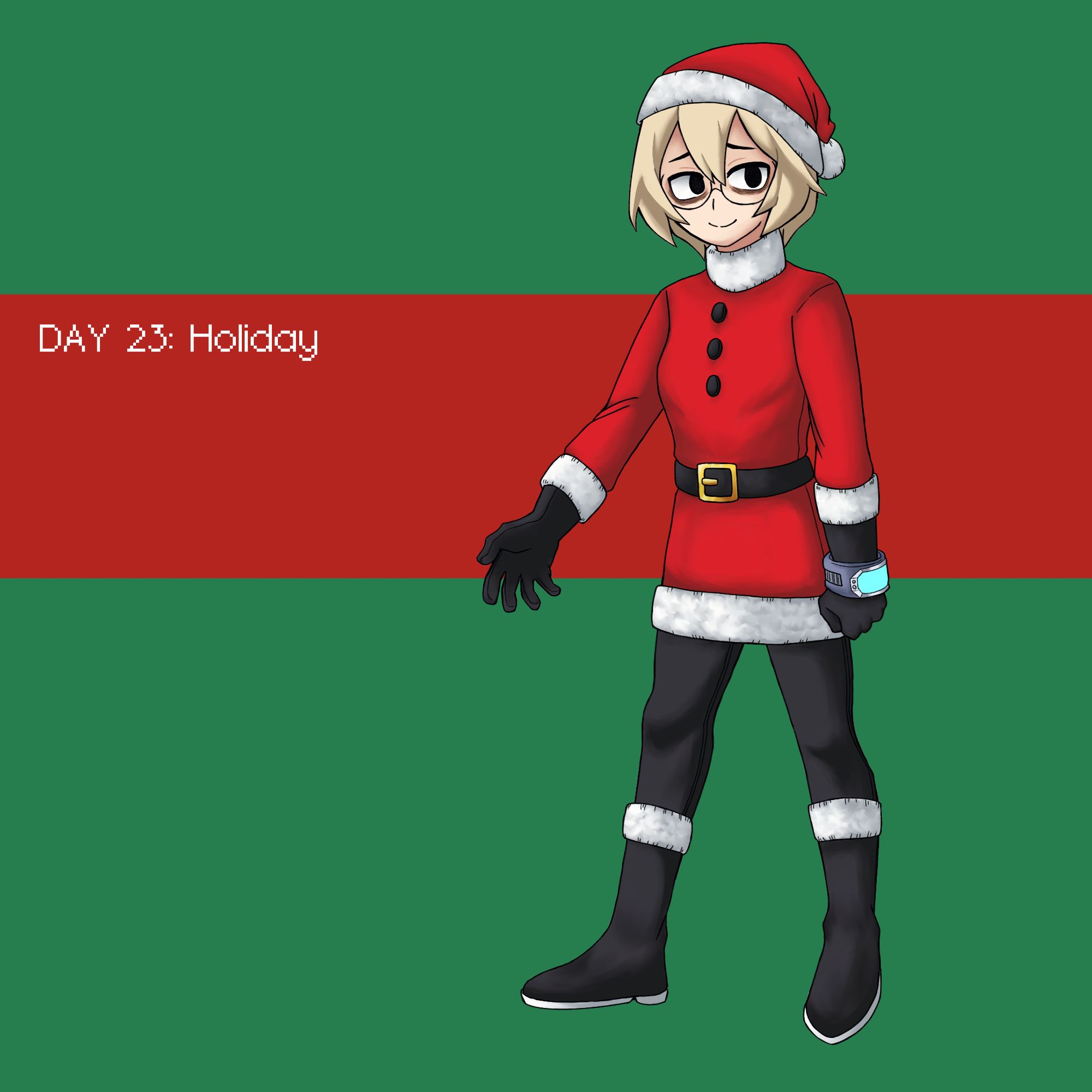 Day 23: Holiday
This outfit was inspired by the #christmas party that happens in a later arc of the #manga.