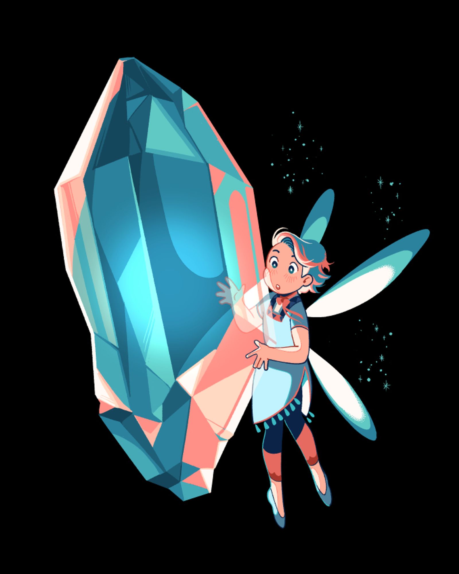 A fairy with a crystal