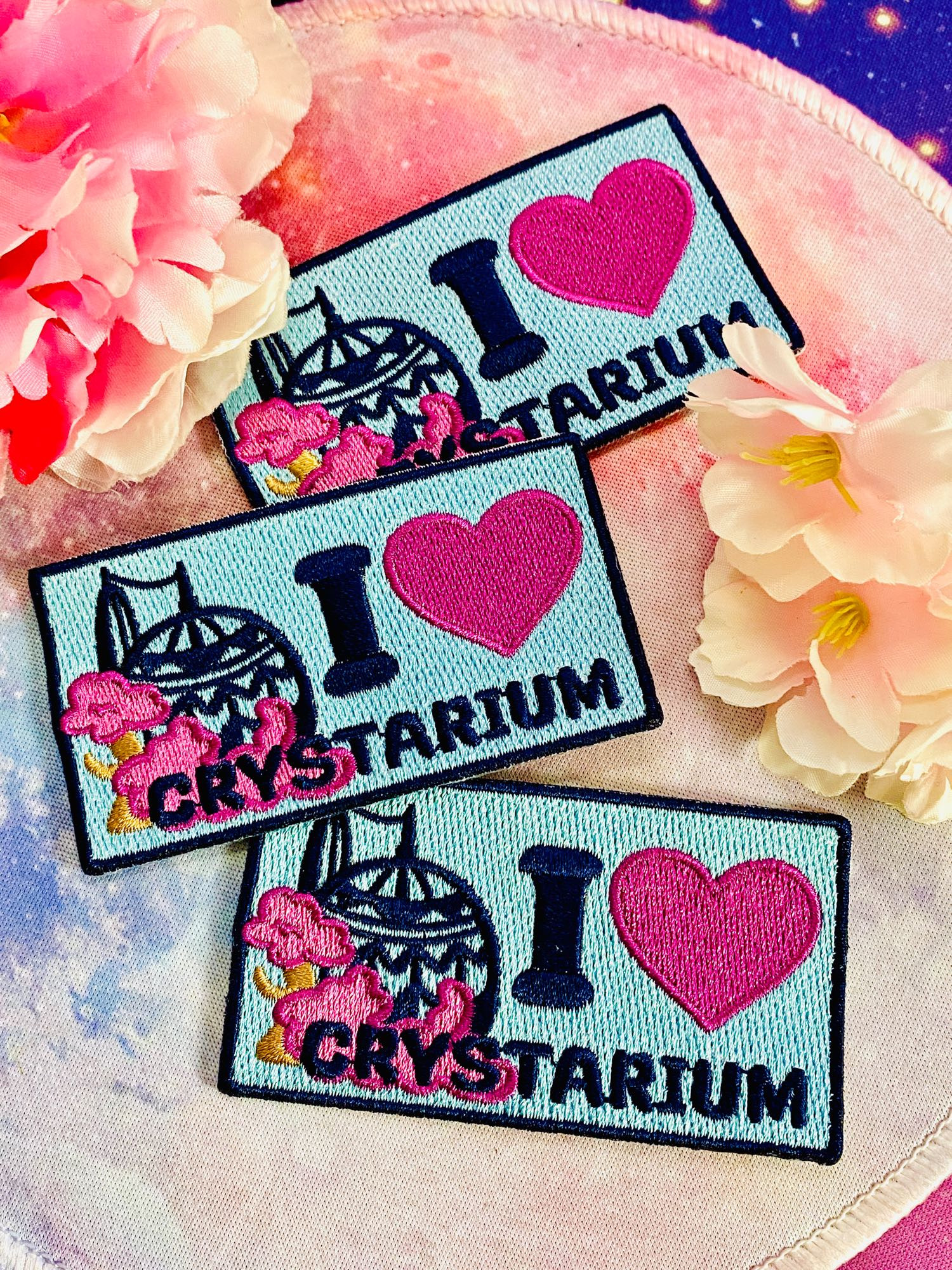 Embroidered Patch that says I ❤️ Crystarium 